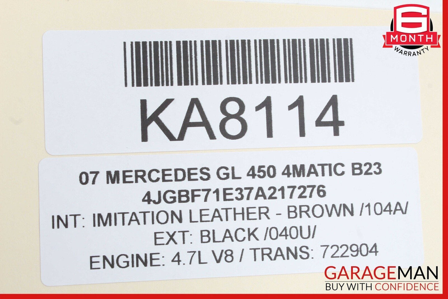 06-12 Mercedes X164 GL450 4MATIC Rear Left Side Quarter Window Regulator Motor