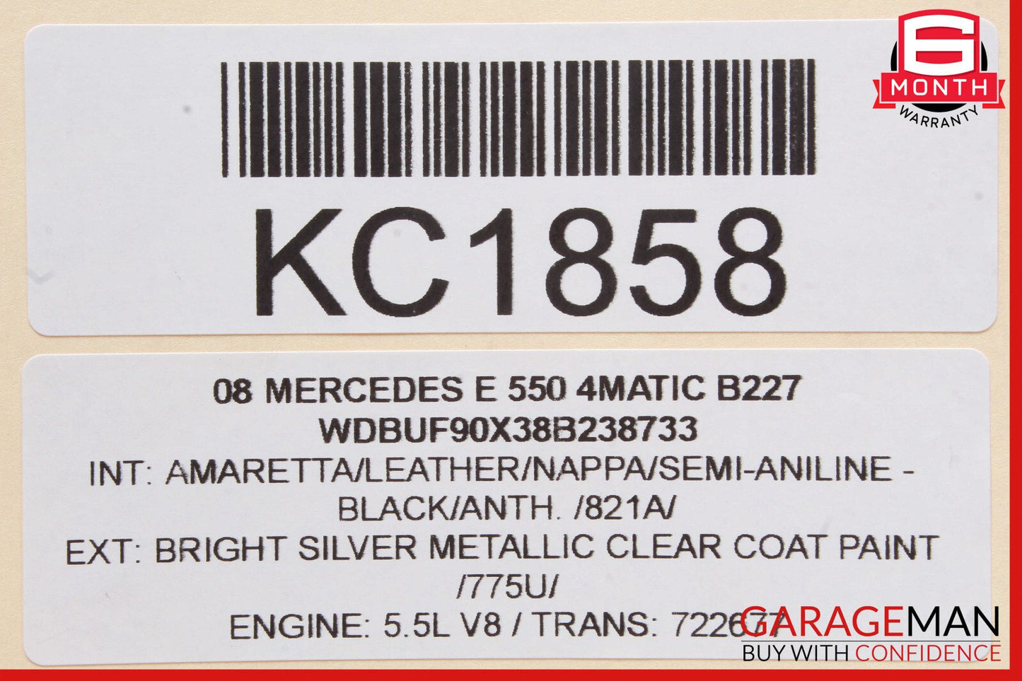 03-09 Mercedes W211 E550 E350 Front Right Side Window Regulator Motor OEM