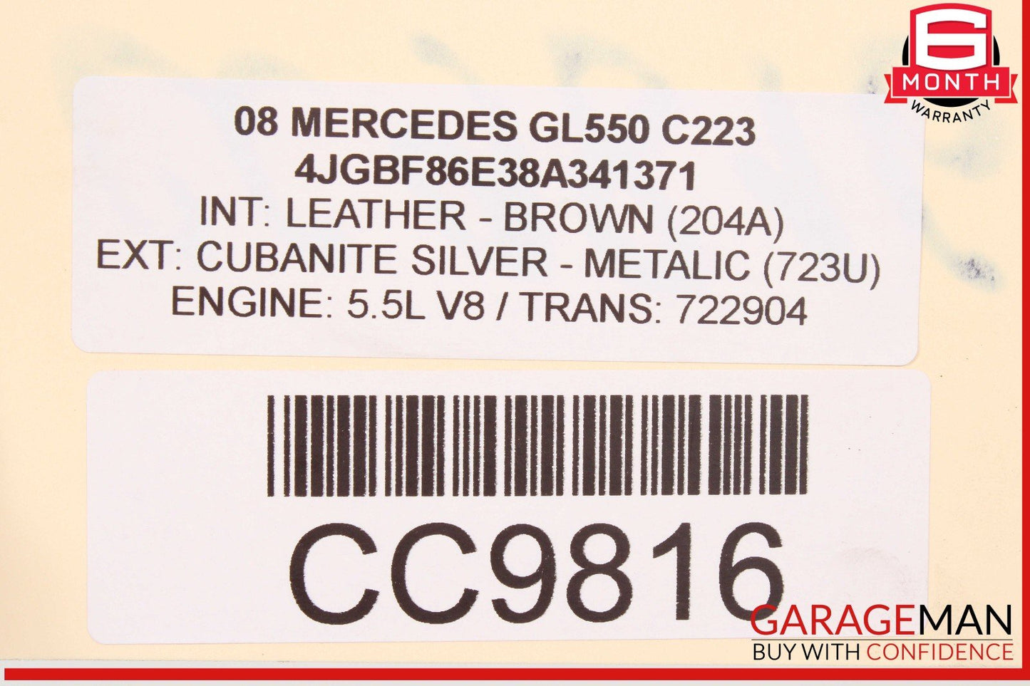 06-12 Mercedes X164 GL450 GL550 ML550 Front Left Headlight Support Bracket Frame