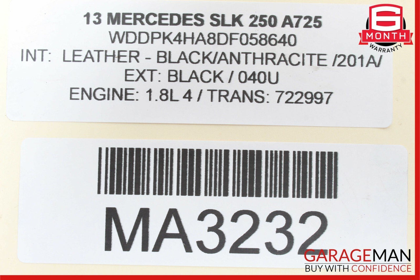 12-20 Mercedes R172 SLK350 SLK250 Rear Right Side Spindle Knuckle Hub Bearing