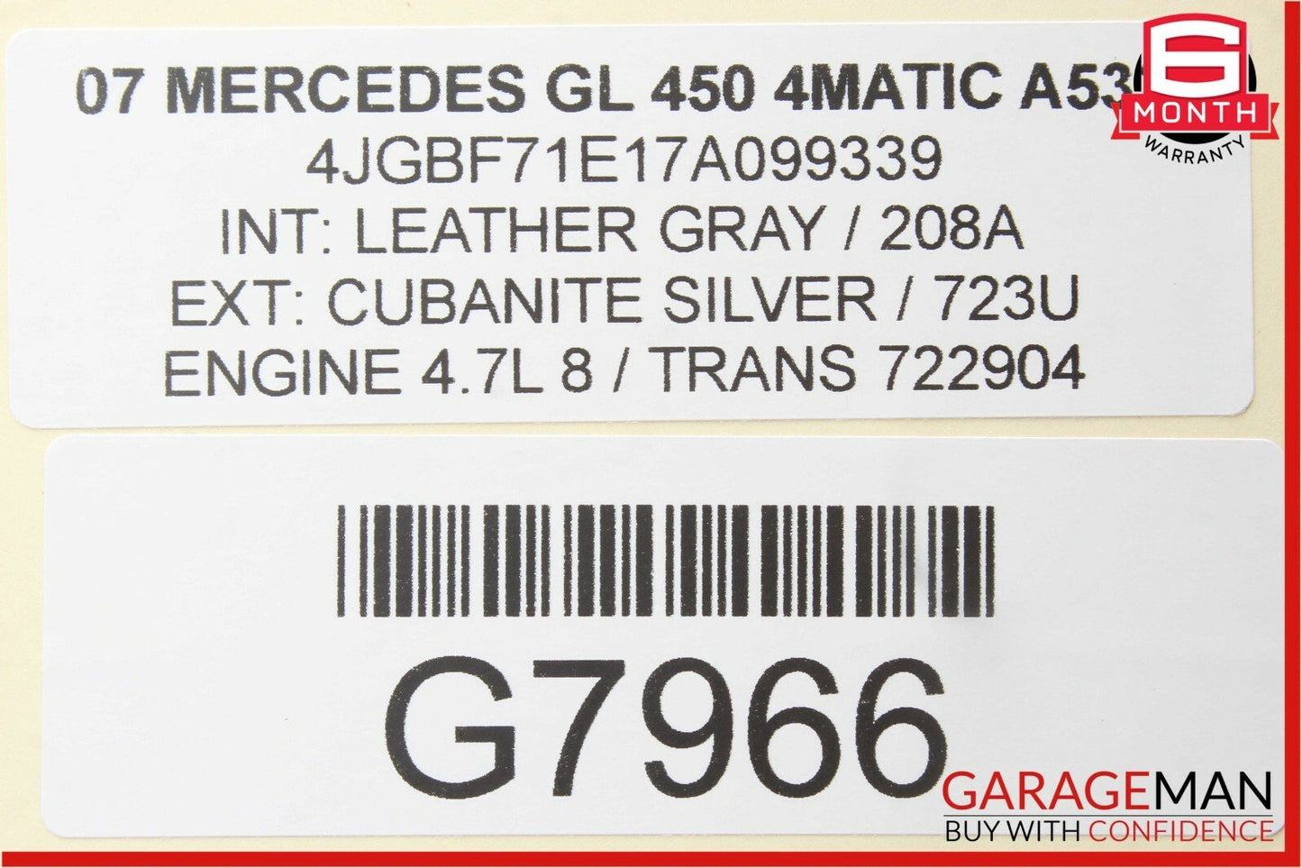07-12 Mercedes X164 GL450 3rd Third Row Seat Power Folding Controller Module