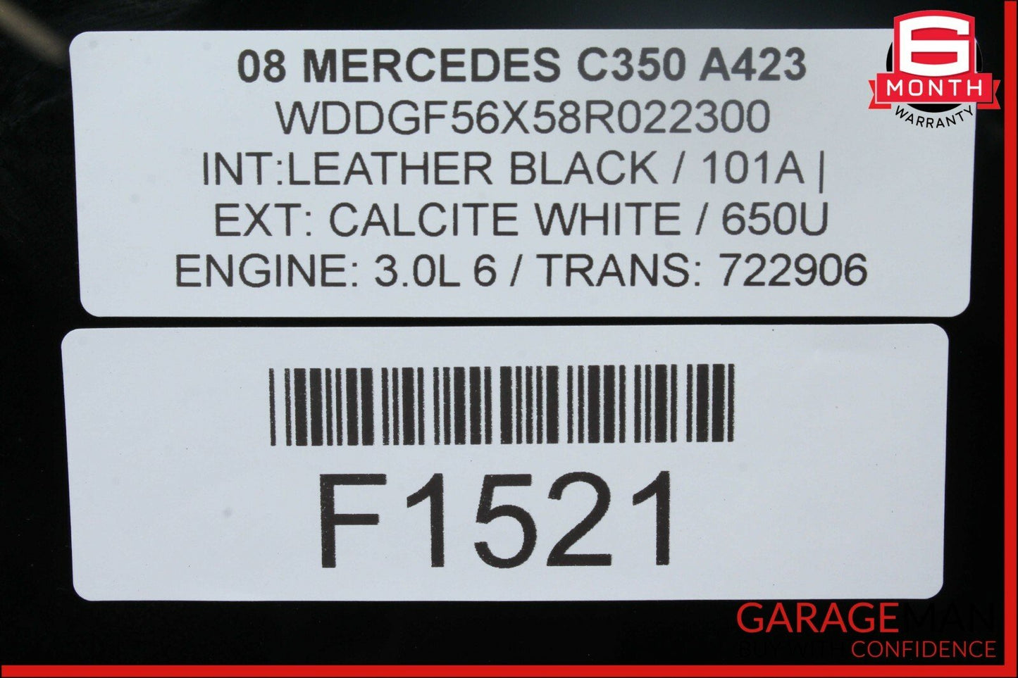 08-11 Mercedes W204 C350 Pilkington Rear Windshield Window Glass Panel OEM