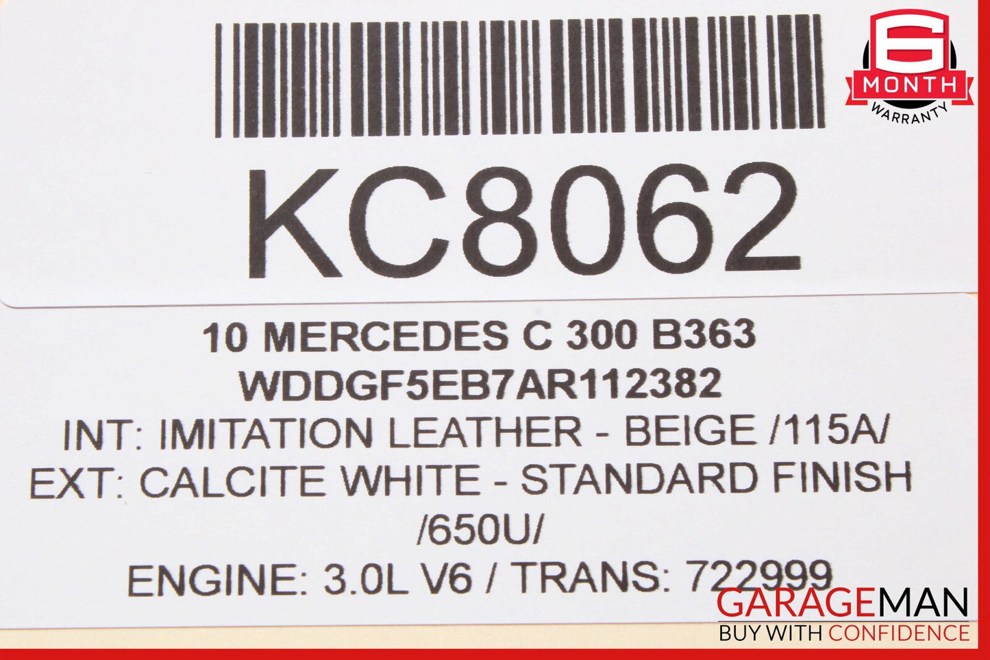 08-14 Mercedes W204 C300 C250 C350 Rear Left Door Lock Latch Actuator OEM