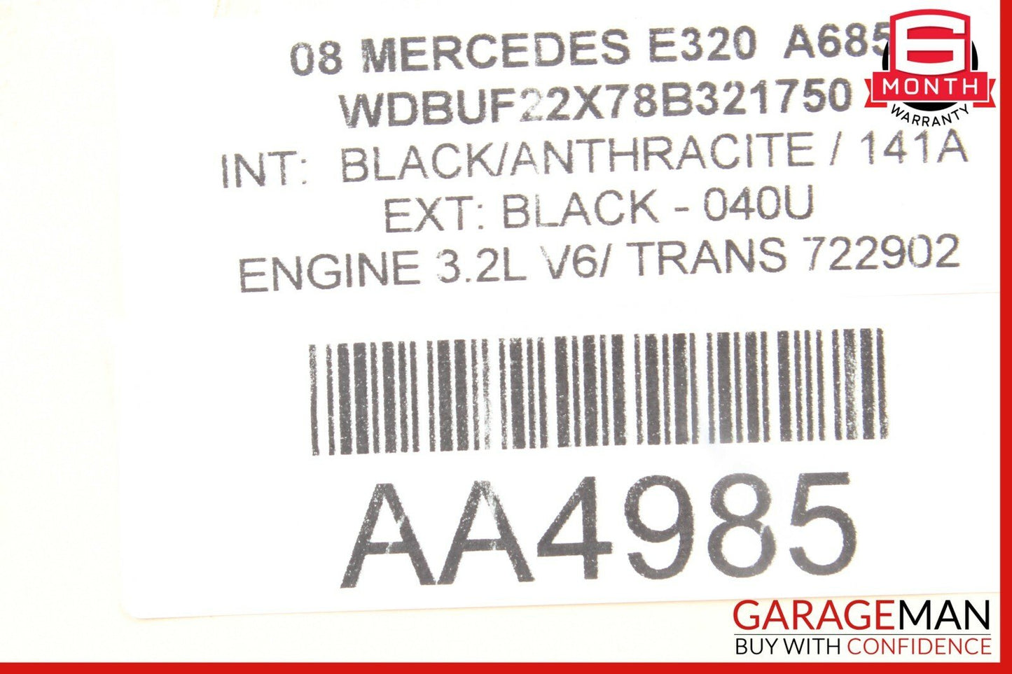06-11 Mercedes W211 E320 CLS350 Rear Right Passenger Side Door Control Module