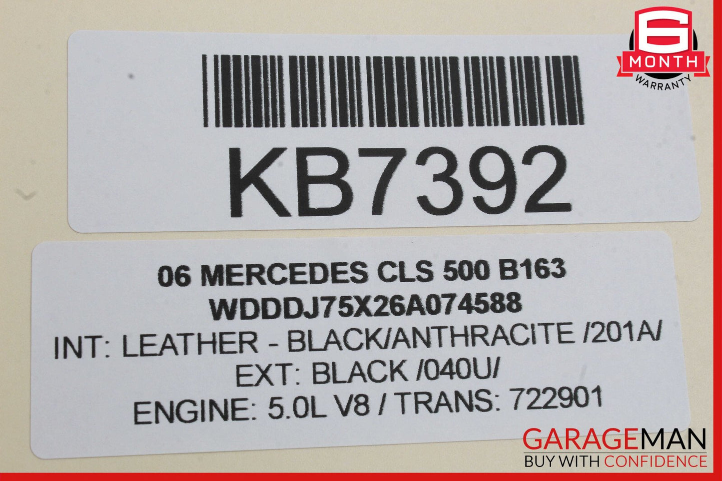 06-11 Mercedes W219 CLS500 Rear Right Exterior Door Handle Keyless Go OEM