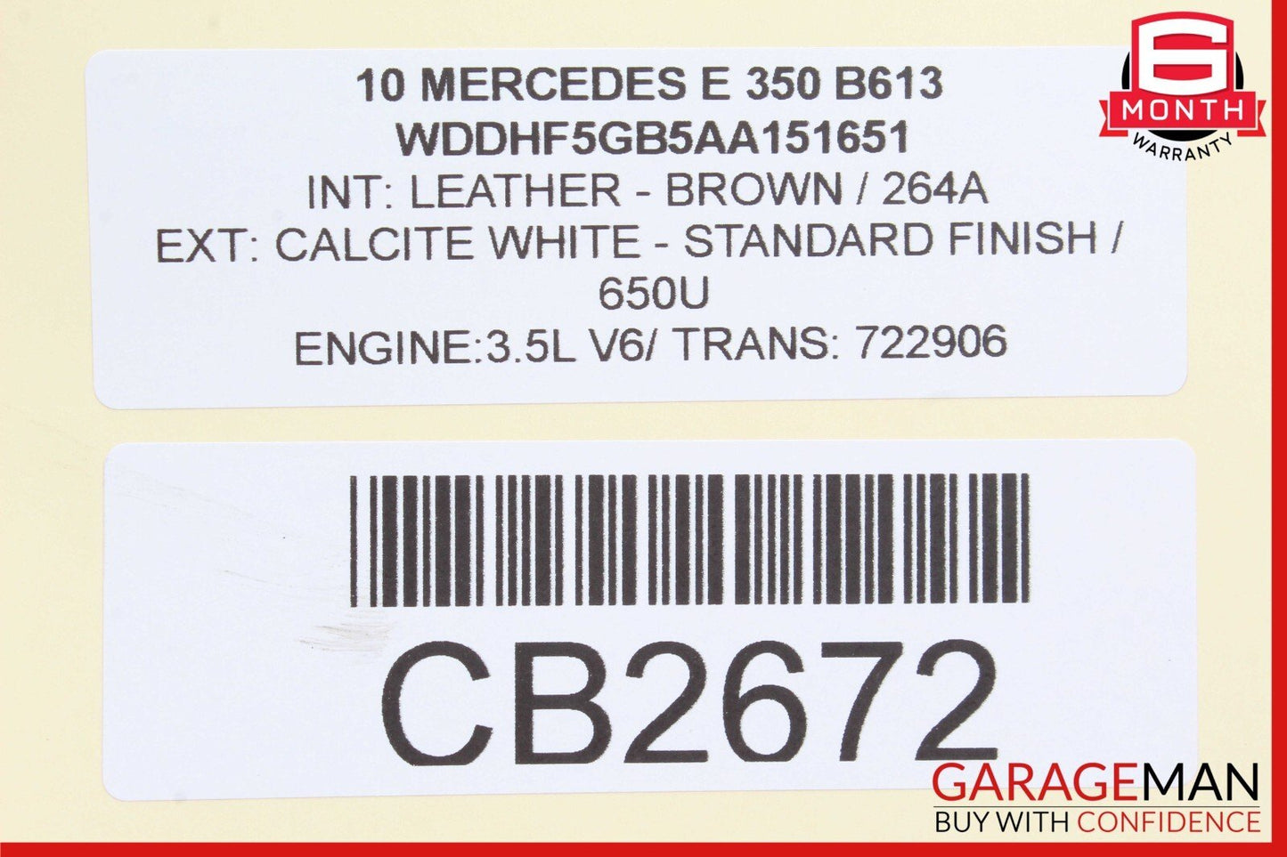 06-13 Mercedes W212 E350 Right Side Engine Motor Cylinder Head Valve Cover OEM