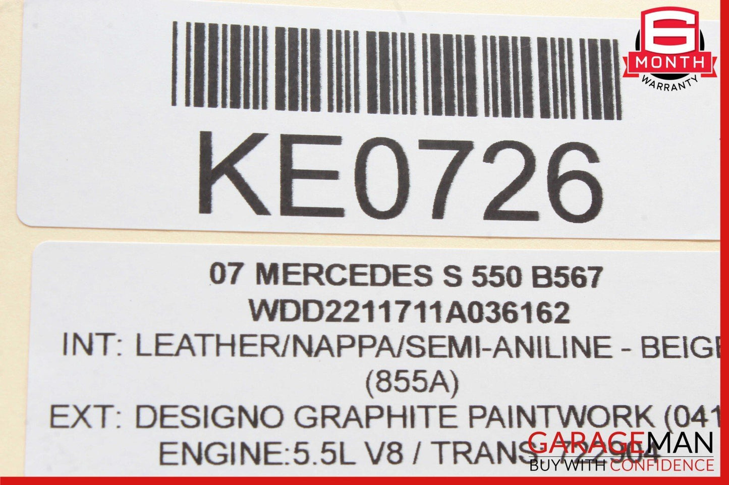 07-14 Mercedes W221 S550 CL550 Rear Left or Right Side Upper Control Arm OEM