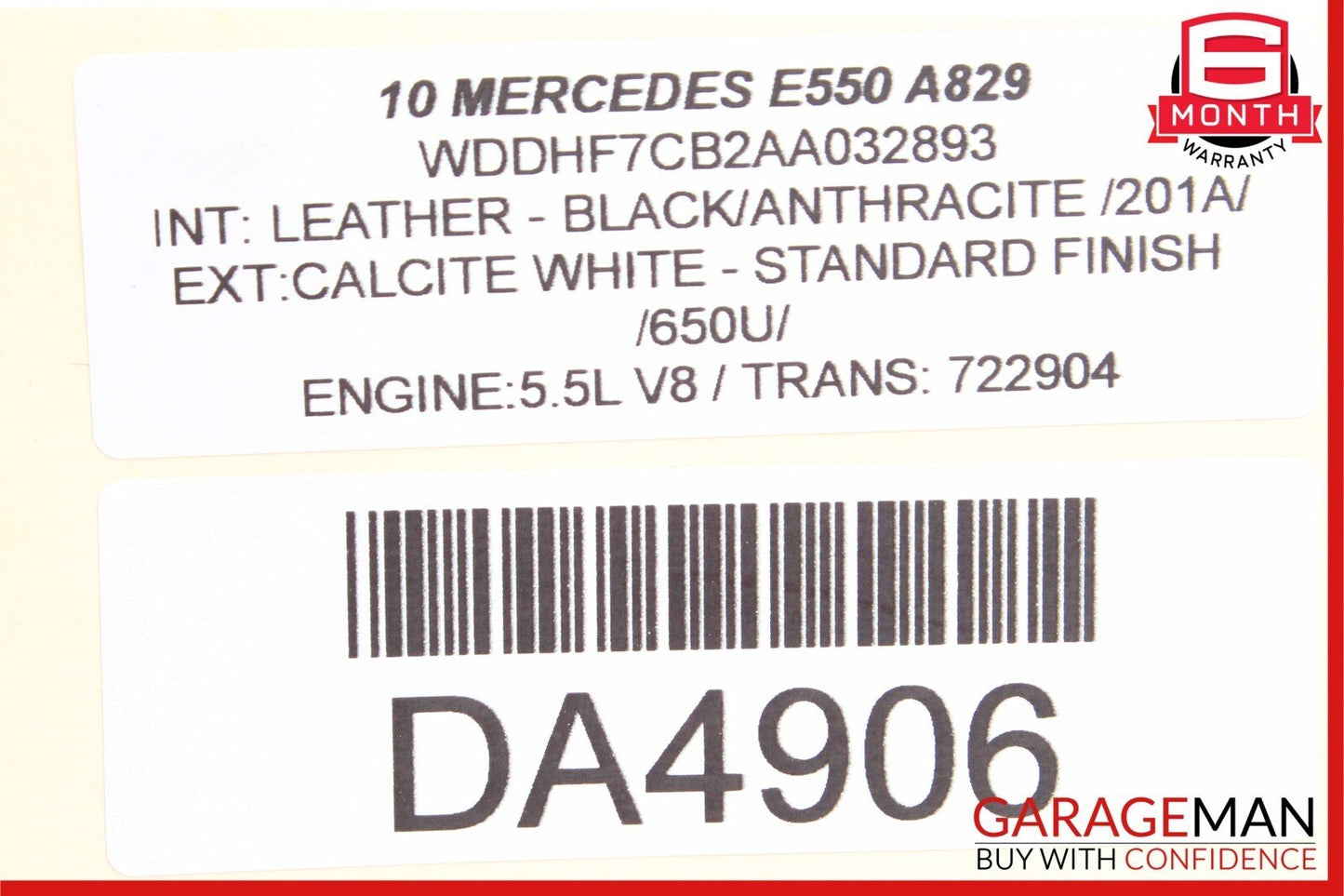 10-14 Mercedes W212 E550 C350 Rear Left Driver Side Door Window Regulator Motor