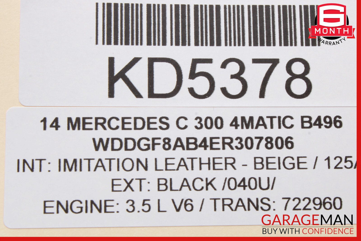 08-16 Mercedes W204 C300 GLK350 Rear Left Door Window Regulator Motor OEM