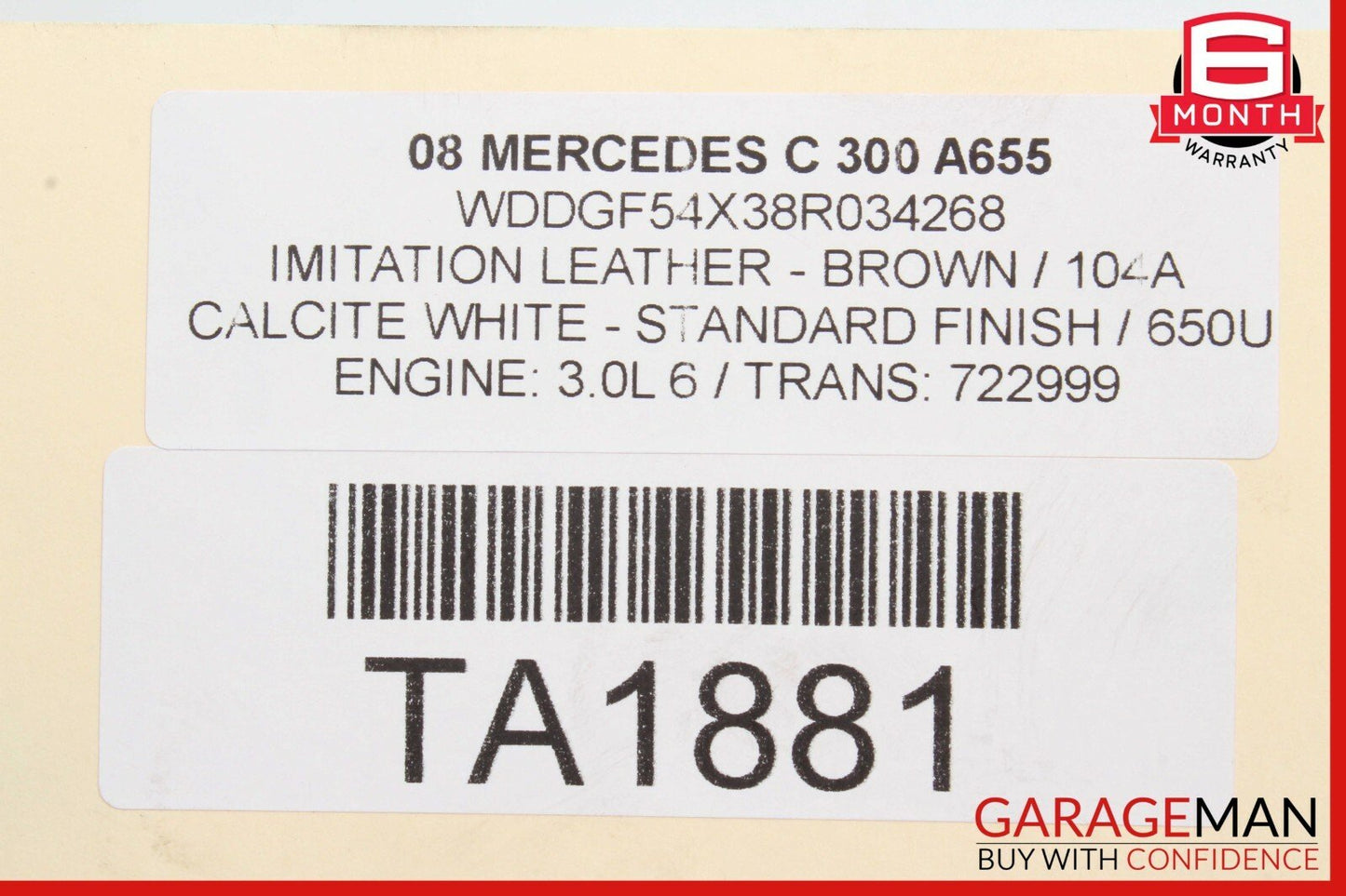 08-15 Mercedes W204 C280 C300 C63 AMG Rear Left or Right Side Upper Control Arm