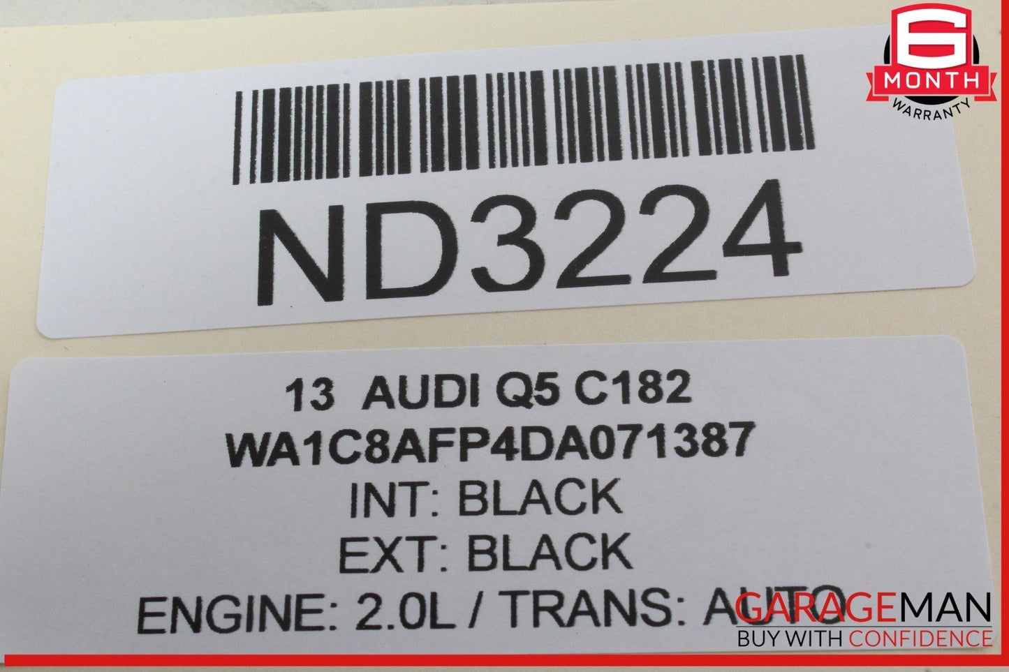 09-18 Audi Q5 A6 Rear Right Passenger Side Door Window Regulator Motor Unit OEM