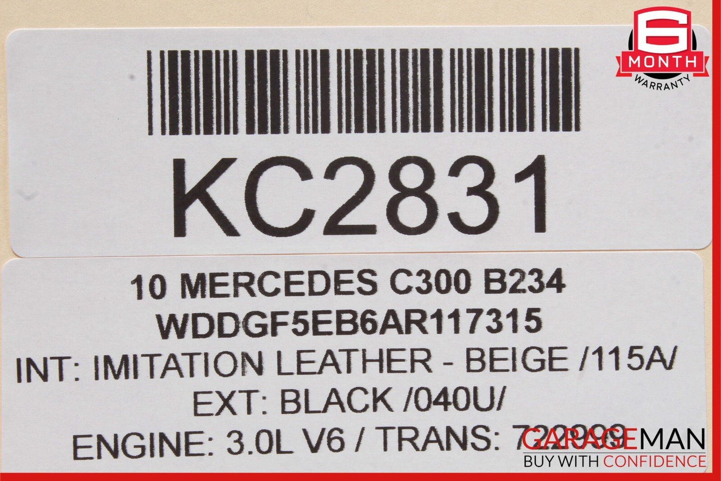 08-11 Mercedes W204 C300 C250 Front Left Driver Side Exterior Door Handle White