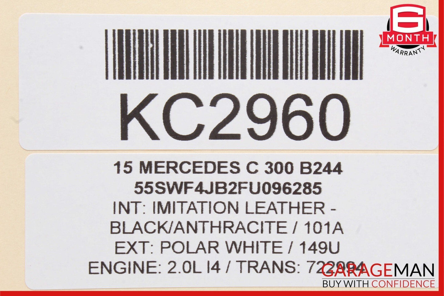 15-18 Mercedes W205 C300 C400 Ignition Switch Module w/Push Start 2059006713 OEM