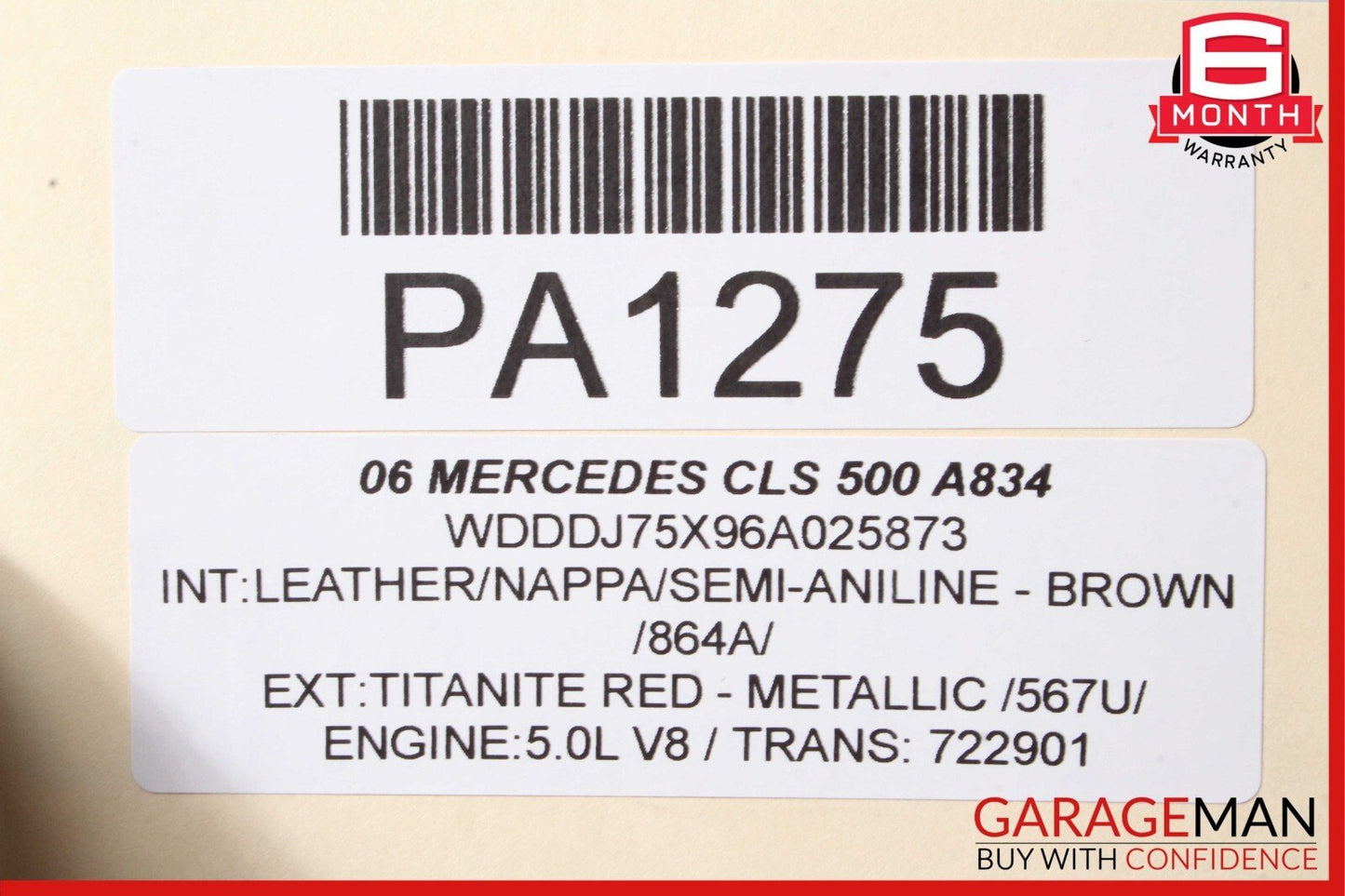 06-11 Mercedes W219 CLS500 CLS550 Front Hood Bonnet Cover Panel Assembly Red