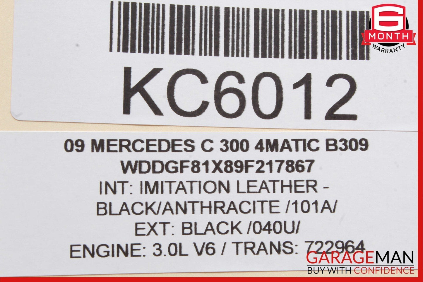 06-12 Mercedes W204 C300 GL450 CL550 Front Left Side Bumper Fog Light Lamp OEM