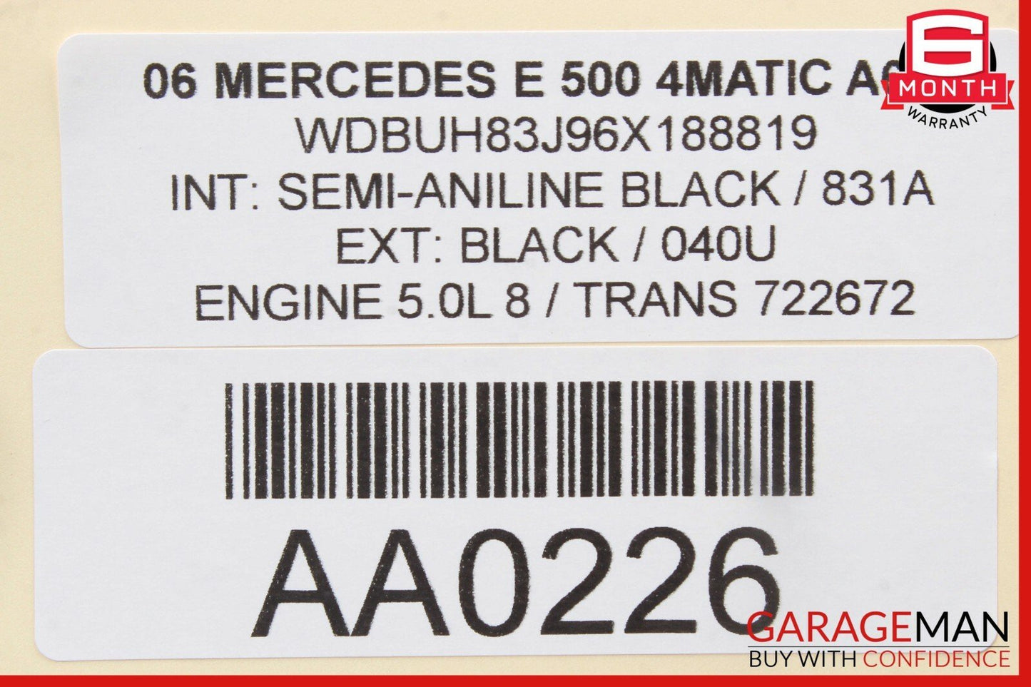 03-09 Mercedes W211 E350 E500 E550 Front Left Door Window Regulator Motor Unit
