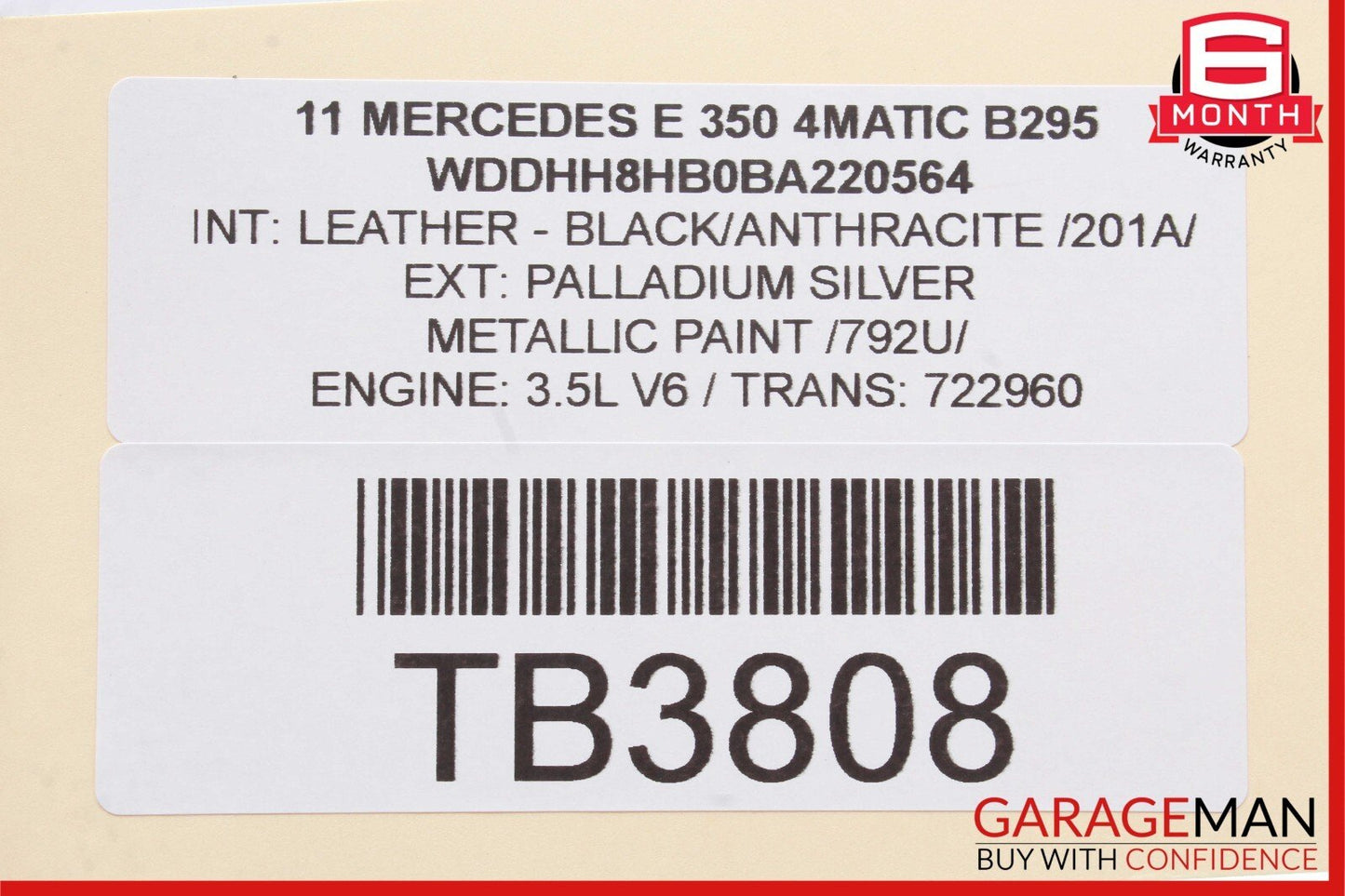 08-17 Mercedes W204 C300 C350 E350 Rear Left or Right Side Lower Control Arm