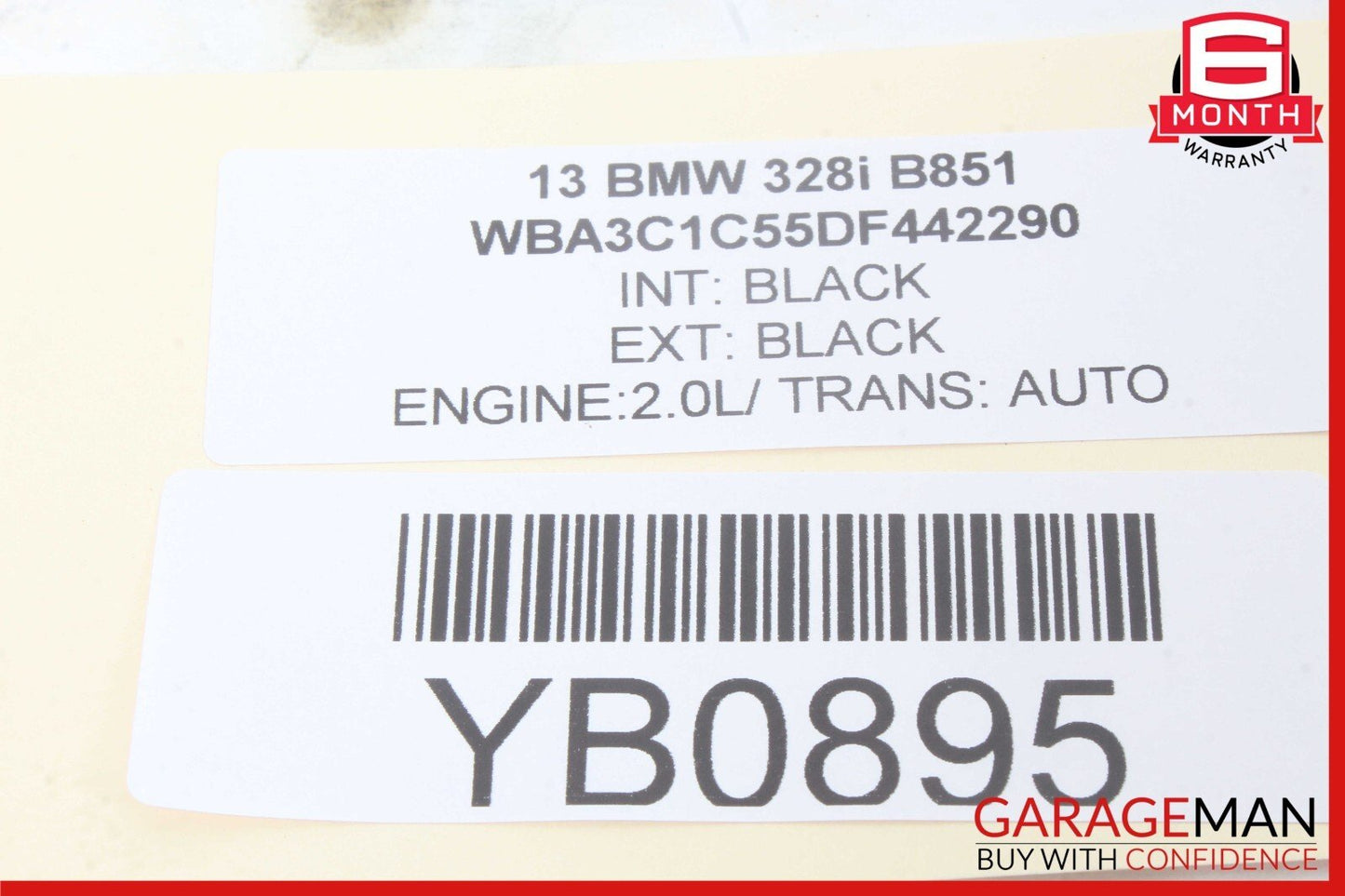 12-18 BMW 320i 328i F30 Interior Rear View Mirror Black OEM