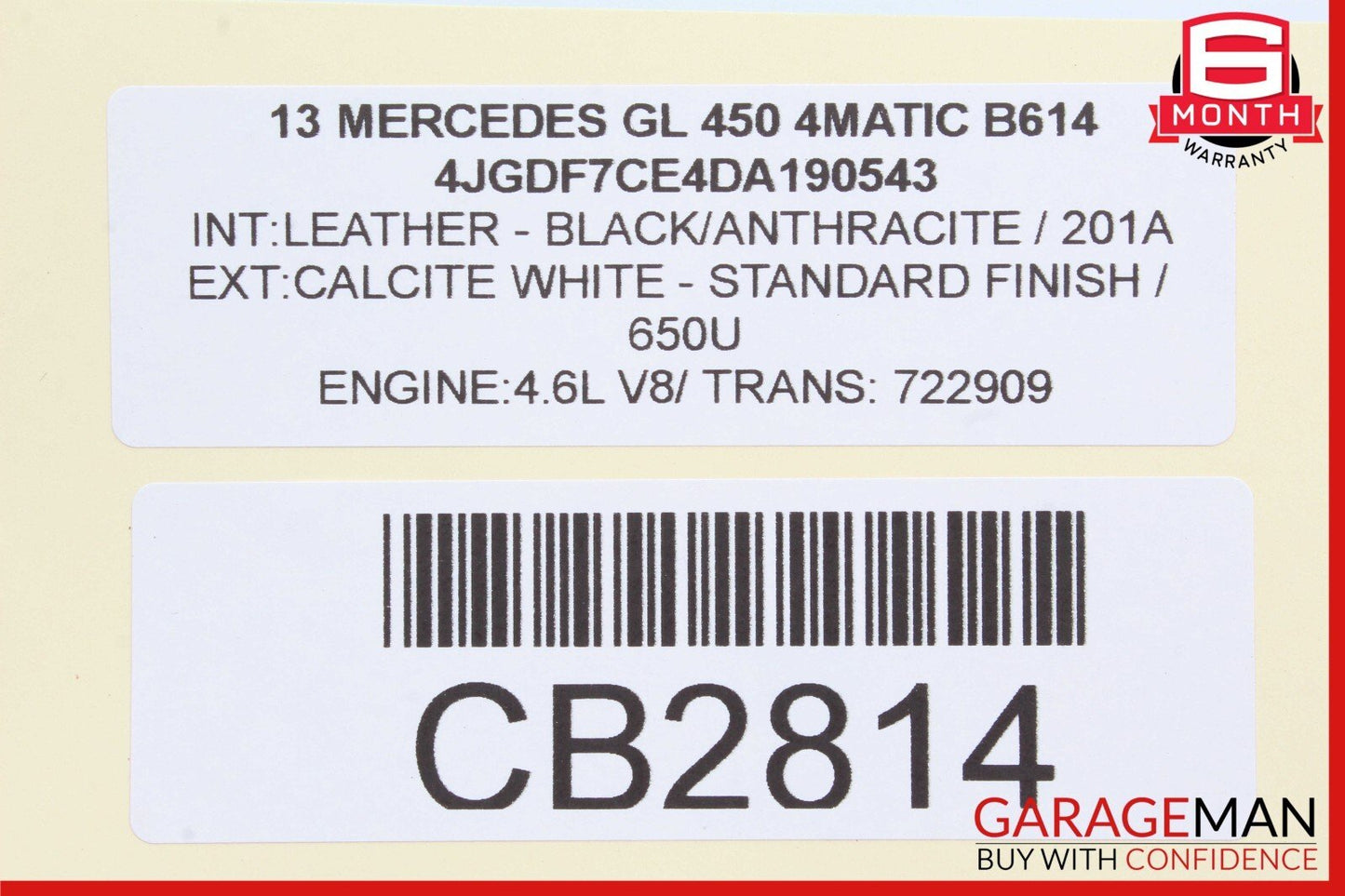 12-19 Mercedes X166 GL450 GLS550 Front Windshield Wiper Motor Linkage Arm OEM