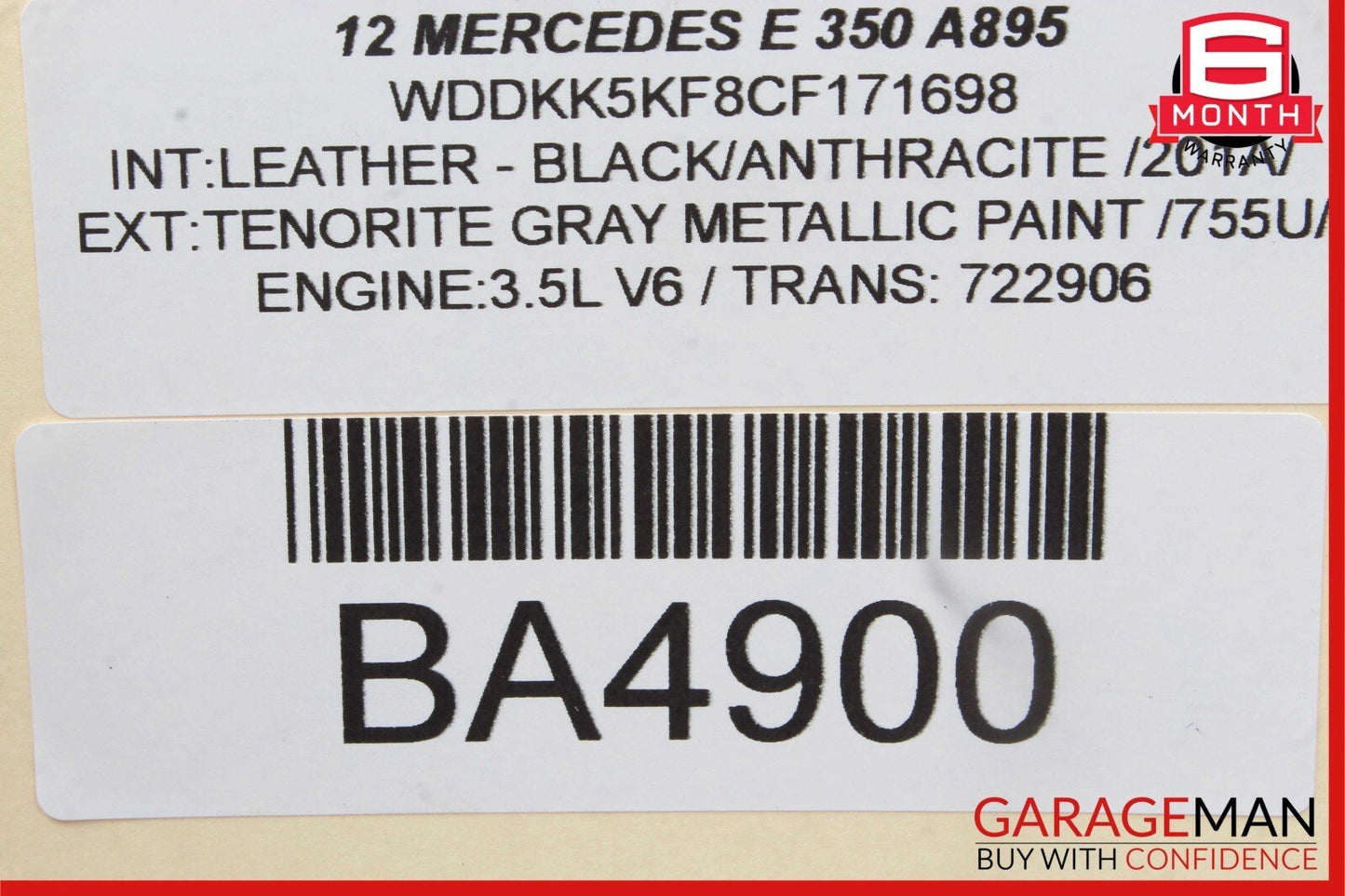 11-13 Mercedes W207 E350 E550 Convertible Overhead Reading Map Dome Light Lamp