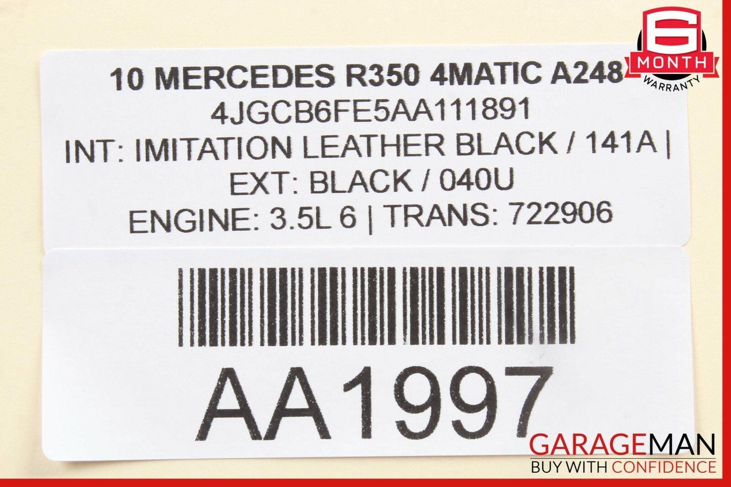 06-13 Mercedes W164 ML350 GL450 R350 Front Left Side Window Regulator Motor Unit