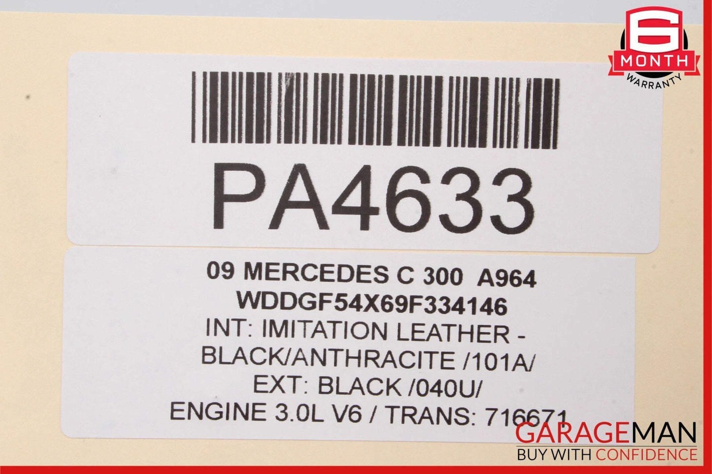 08-11 Mercedes W204 C250 C300 Engine Cooling Radiator Fan Motor Shroud Assembly