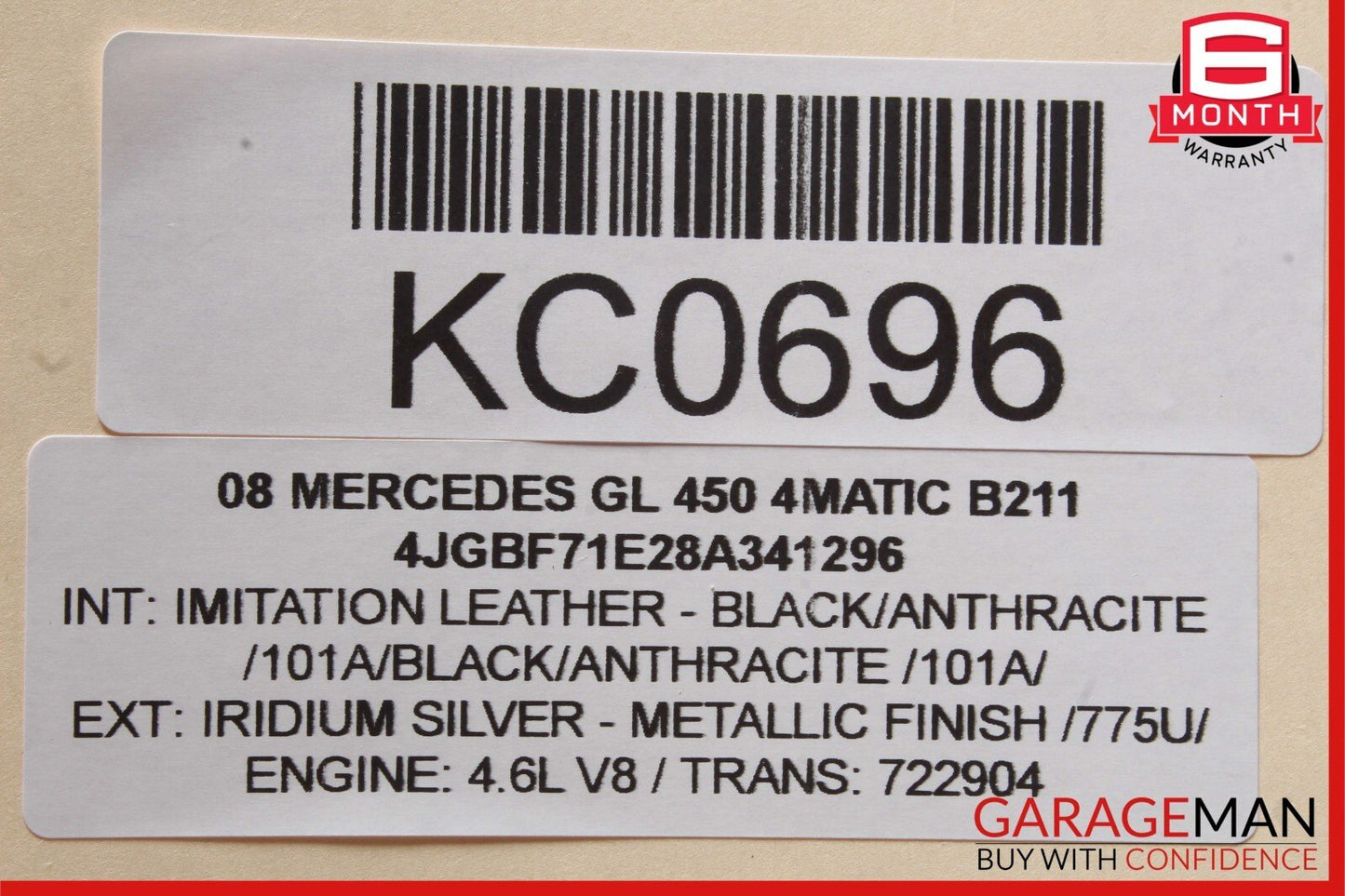06-12 Mercedes GL450 R350 ML550 Front Right Side Exterior Door Handle Silver