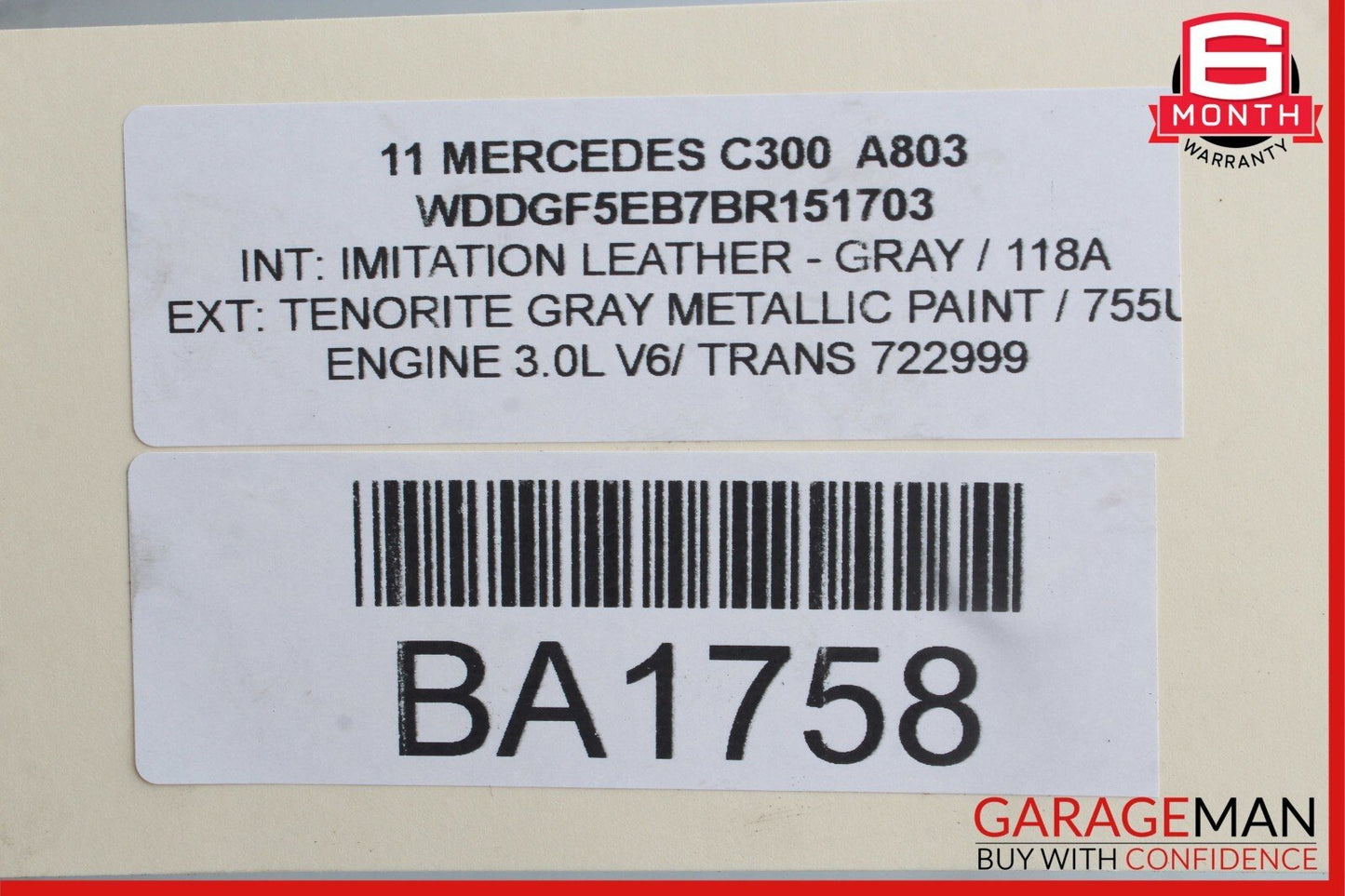 08-14 Mercedes W204 C250 C350 Front Left Side Curved Wishbone Control Arm RWD