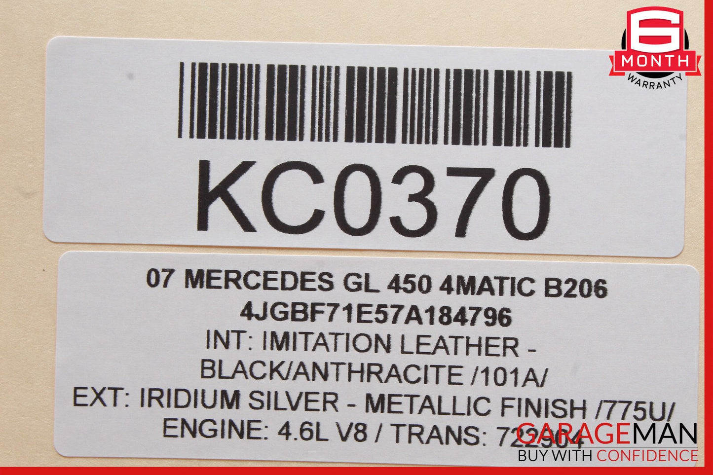 06-10 Mercedes X164 GL450 ML550 Front Right Passenger Door Control Module OEM