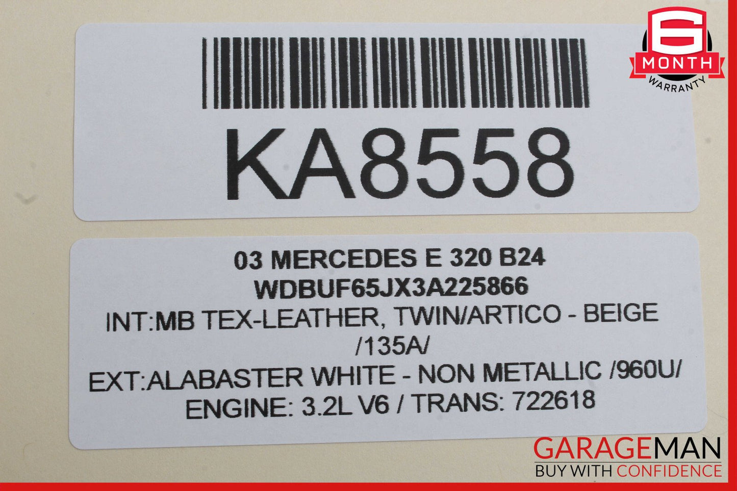 03-09 Mercedes W211 E320 Rear Left Driver Side Exterior Door Handle OEM