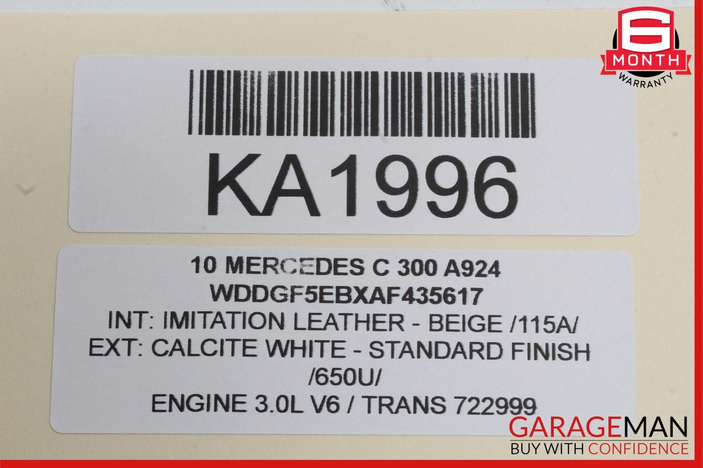 08-14 Mercedes W204 C350 C300 Rear Left Door Window Regulator Motor OEM