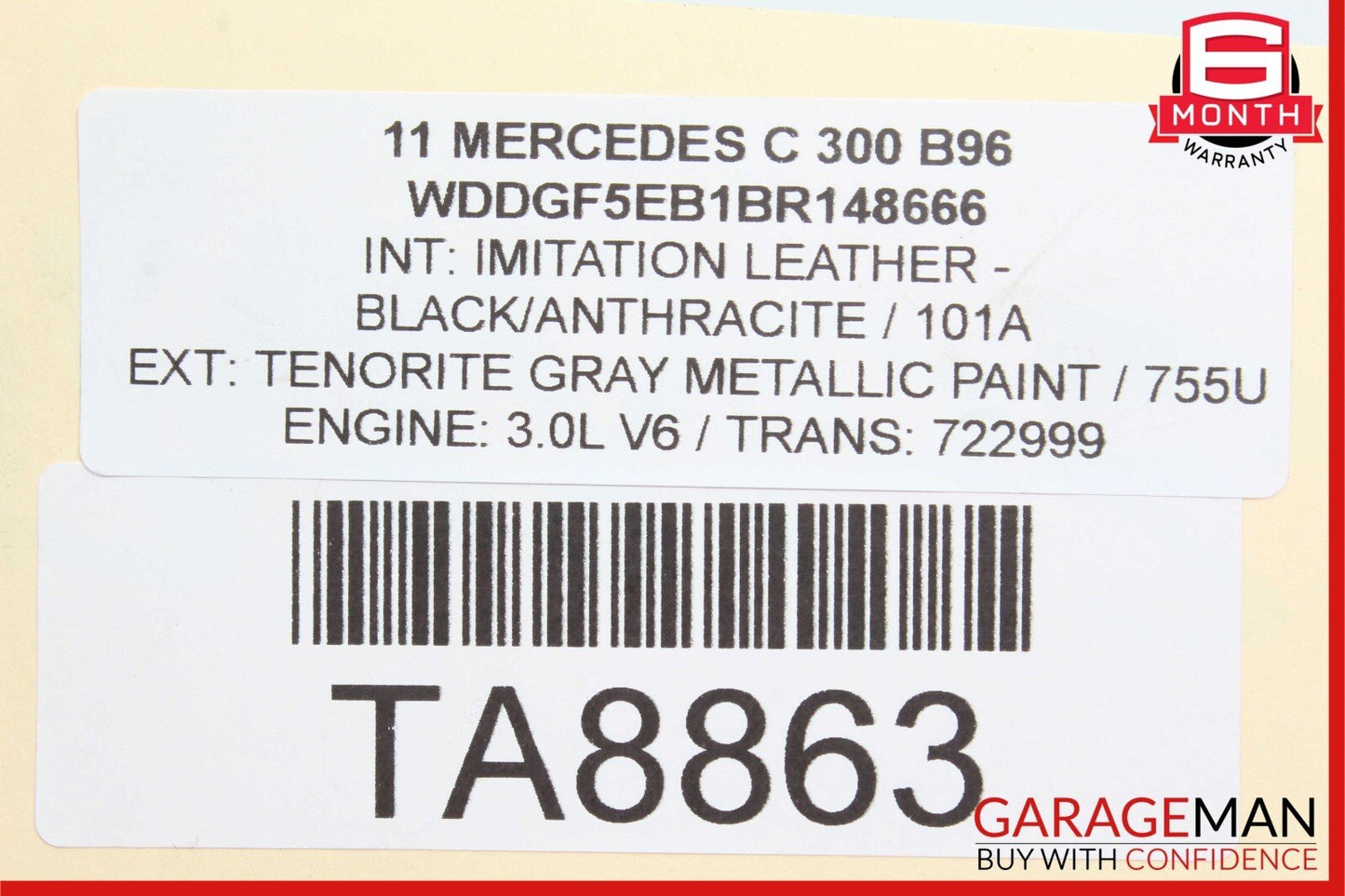 07-11 Mercedes W204 C300 E550 GL450 Ignition Coil Set of 6 0001502780 OEM
