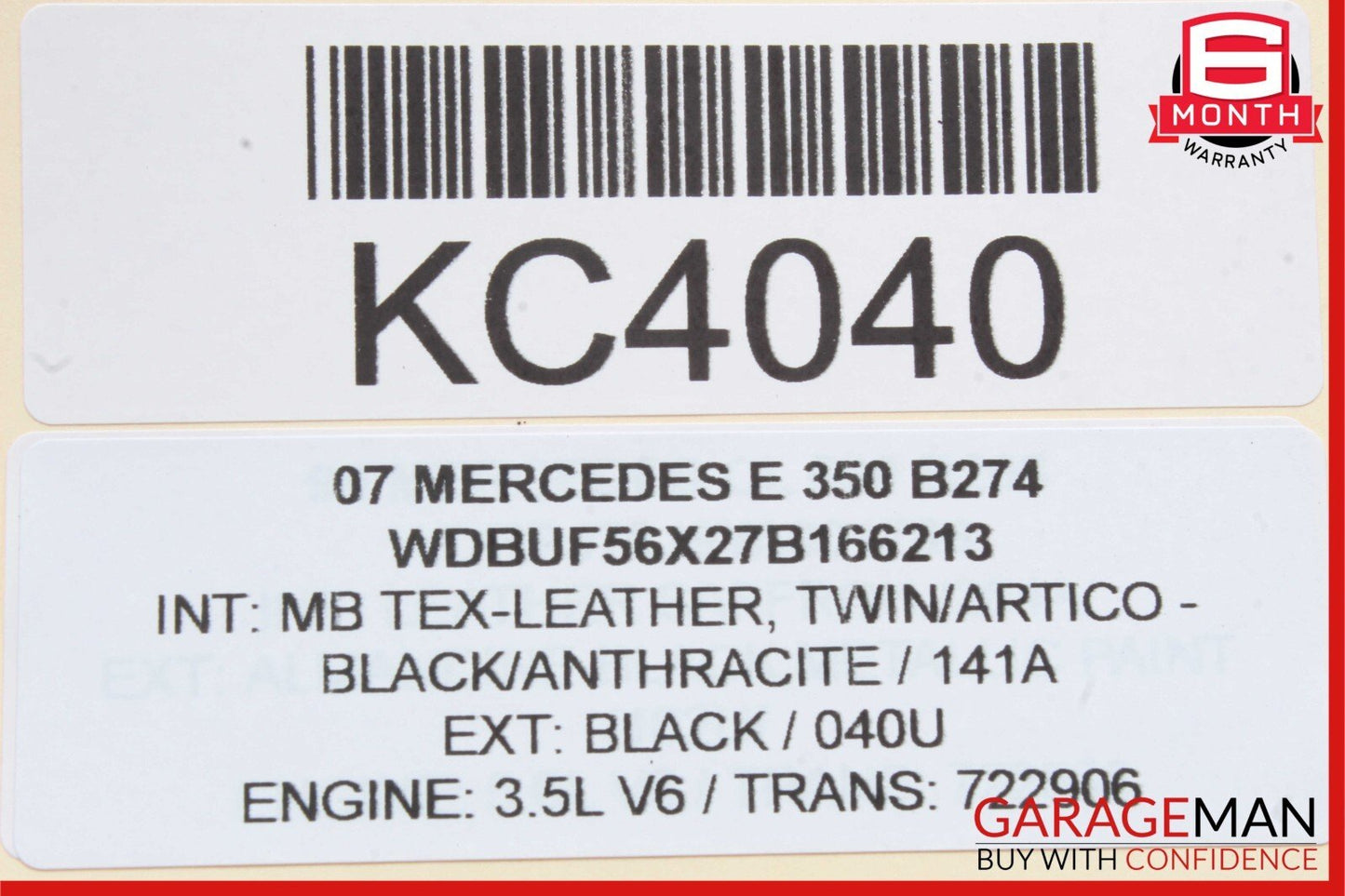 03-09 Mercedes W211 E350 E320 Rear Right Side Window Regulator Motor Unit