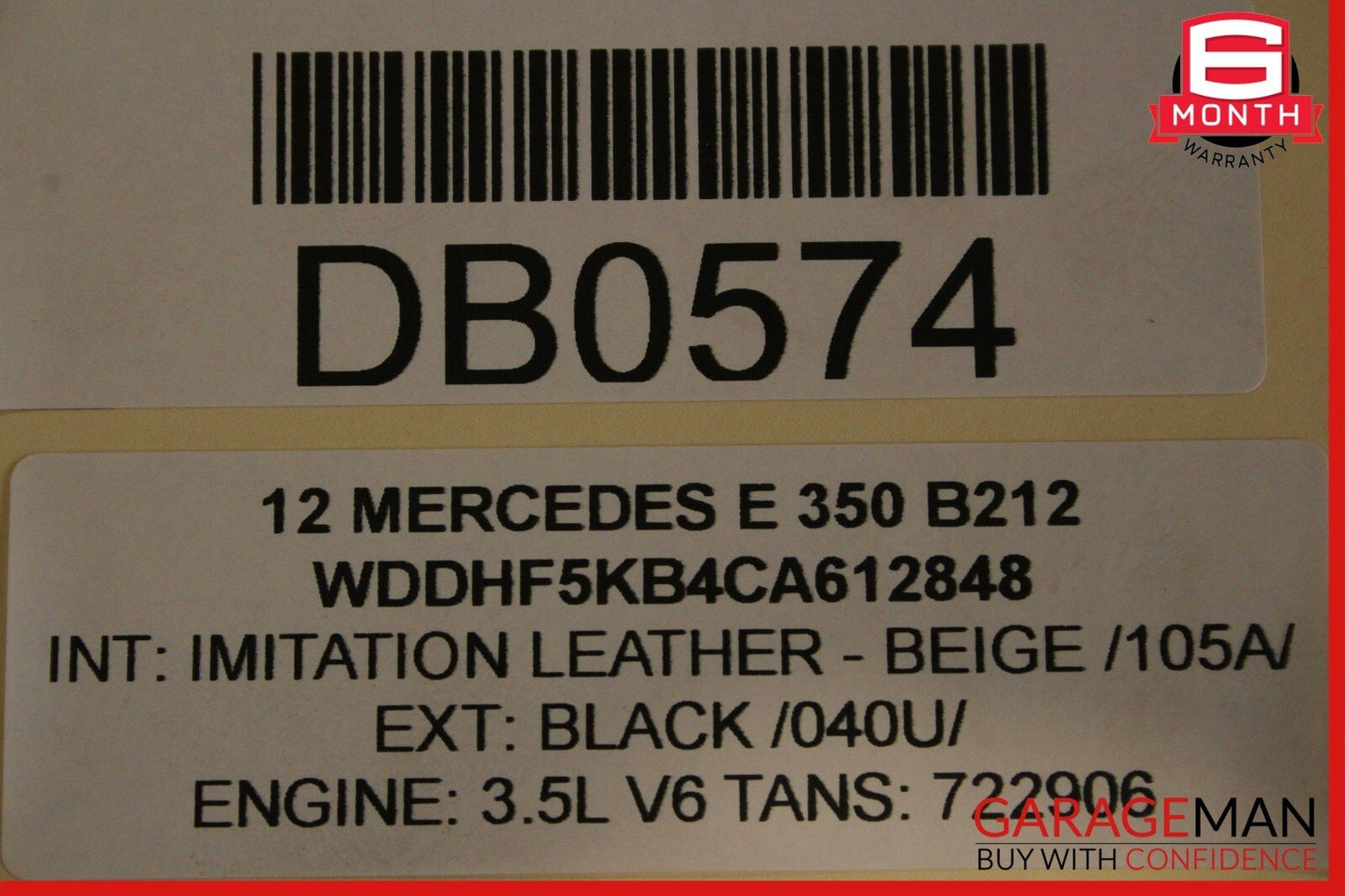 10-16 Mercedes W212 E350 E400 Front Left Driver Side Top Upper Seat Cushion OEM