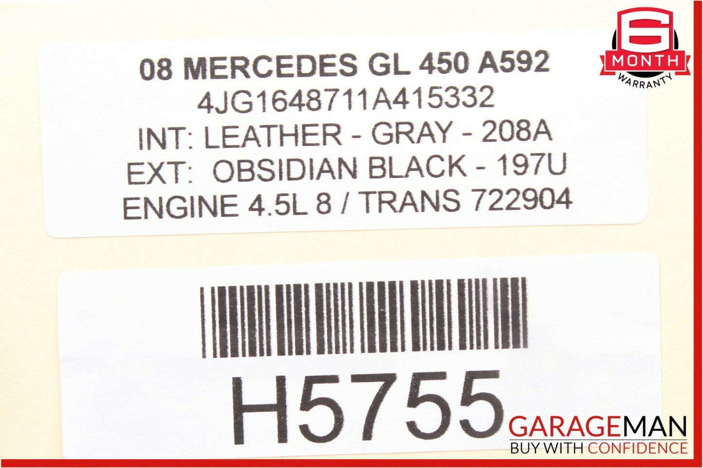 07-12 Mercedes X164 GL450 Rear Center Console A/C Climate Controller Module OEM