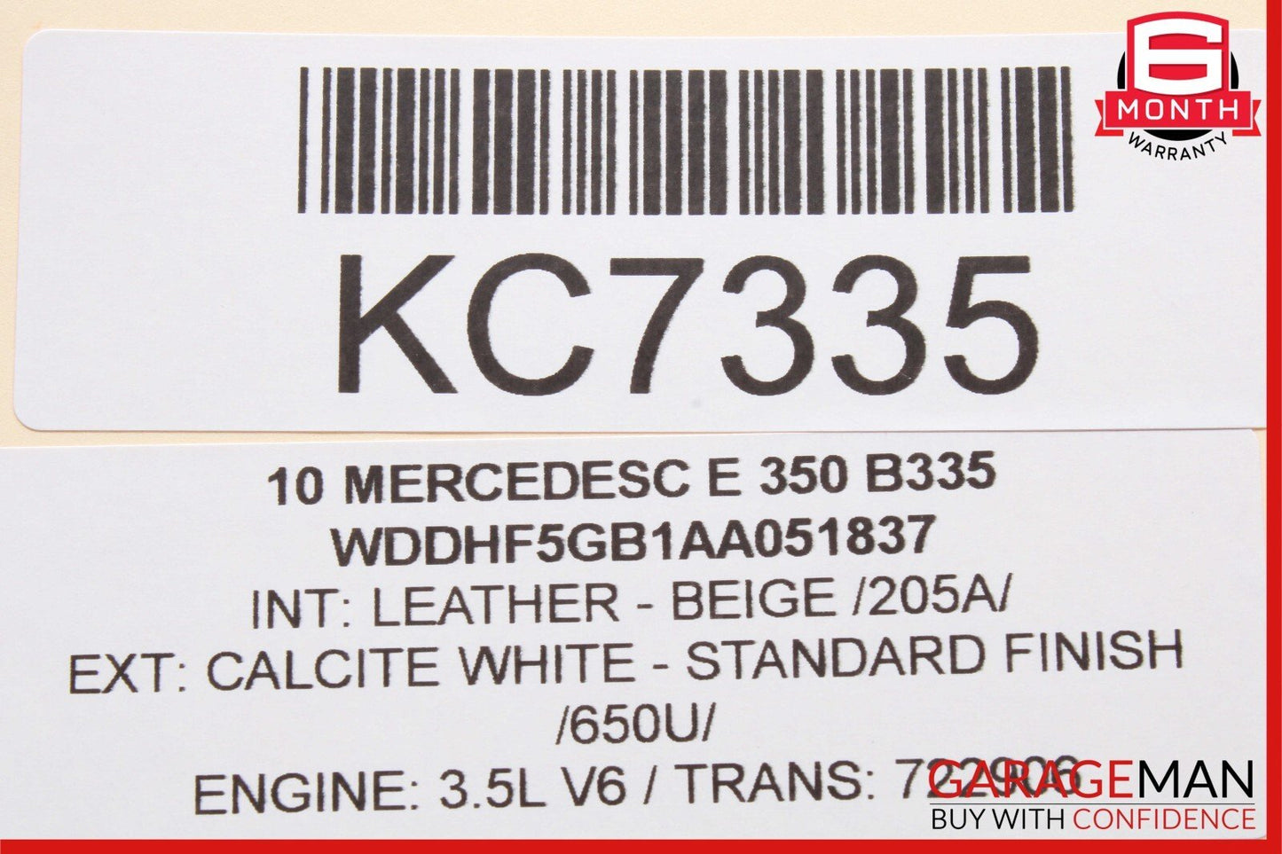 10-14 Mercedes W212 E350 Rear Right Passenger Side Door Window Regulator Motor