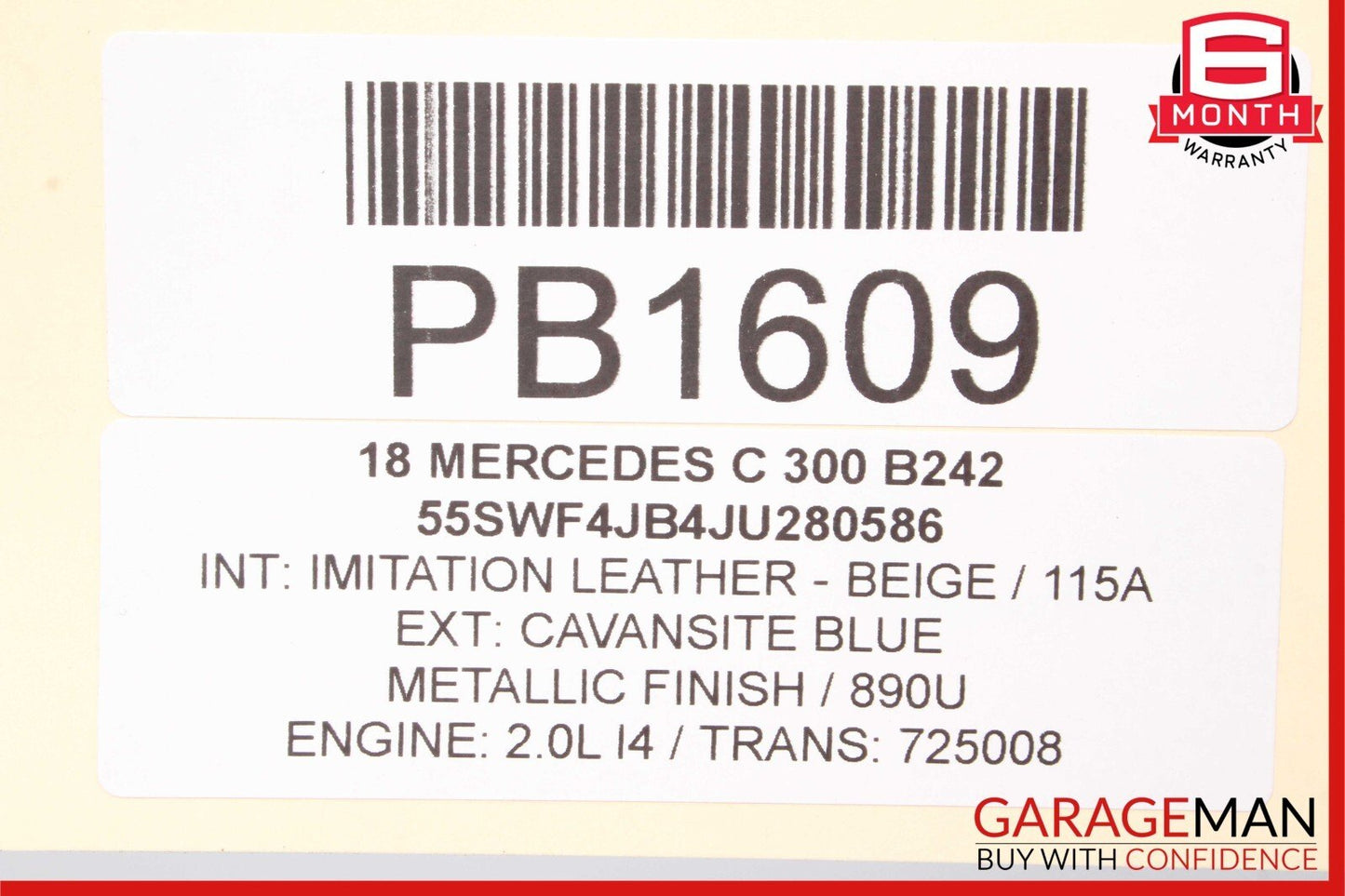 15-18 Mercedes W205 C300 C350e Rear Windshield Wind Shield Window Glass Tinted