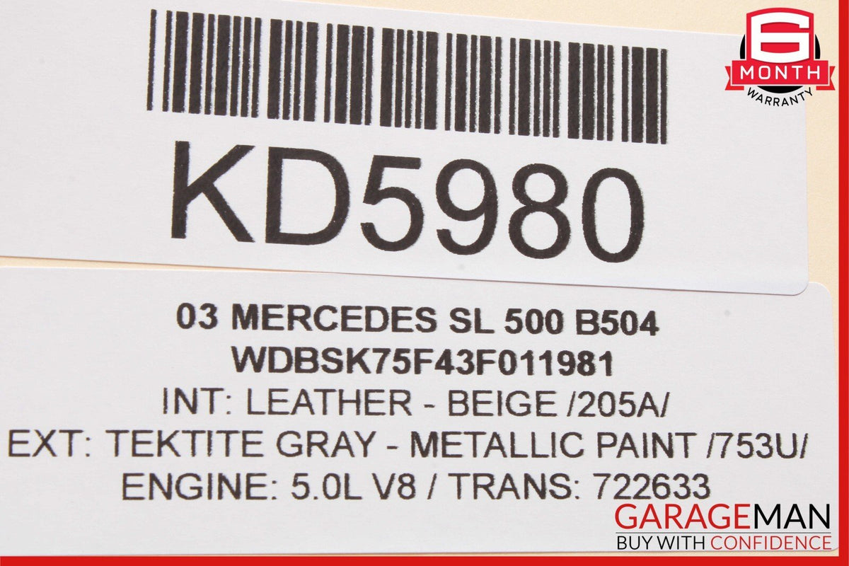 03-12 Mercedes R230 SL500 CL600 Front Left Side Door Window Regulator Motor OEM