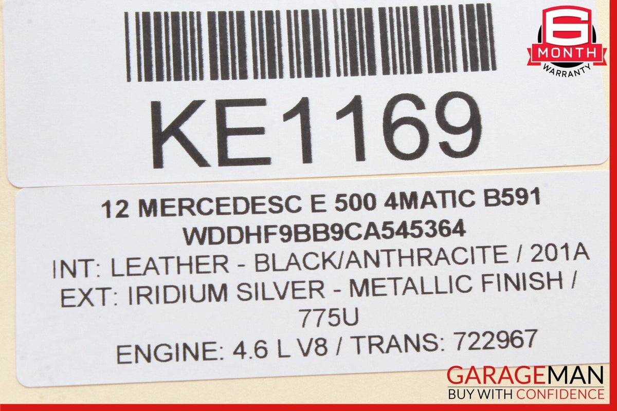 10-13 Mercedes W212 E550 E350 Seat Pump Compressed Air Reservoir Tank OEM