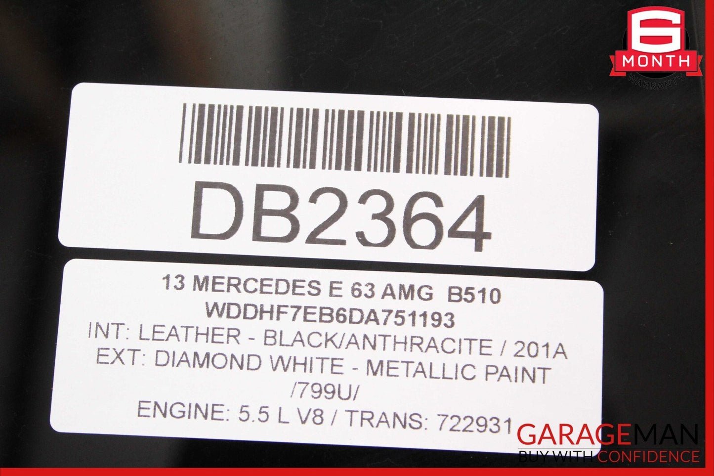 10-16 Mercedes W212 E550 E63 AMG Center Panoramic Pano Sunroof Sun Roof Glass