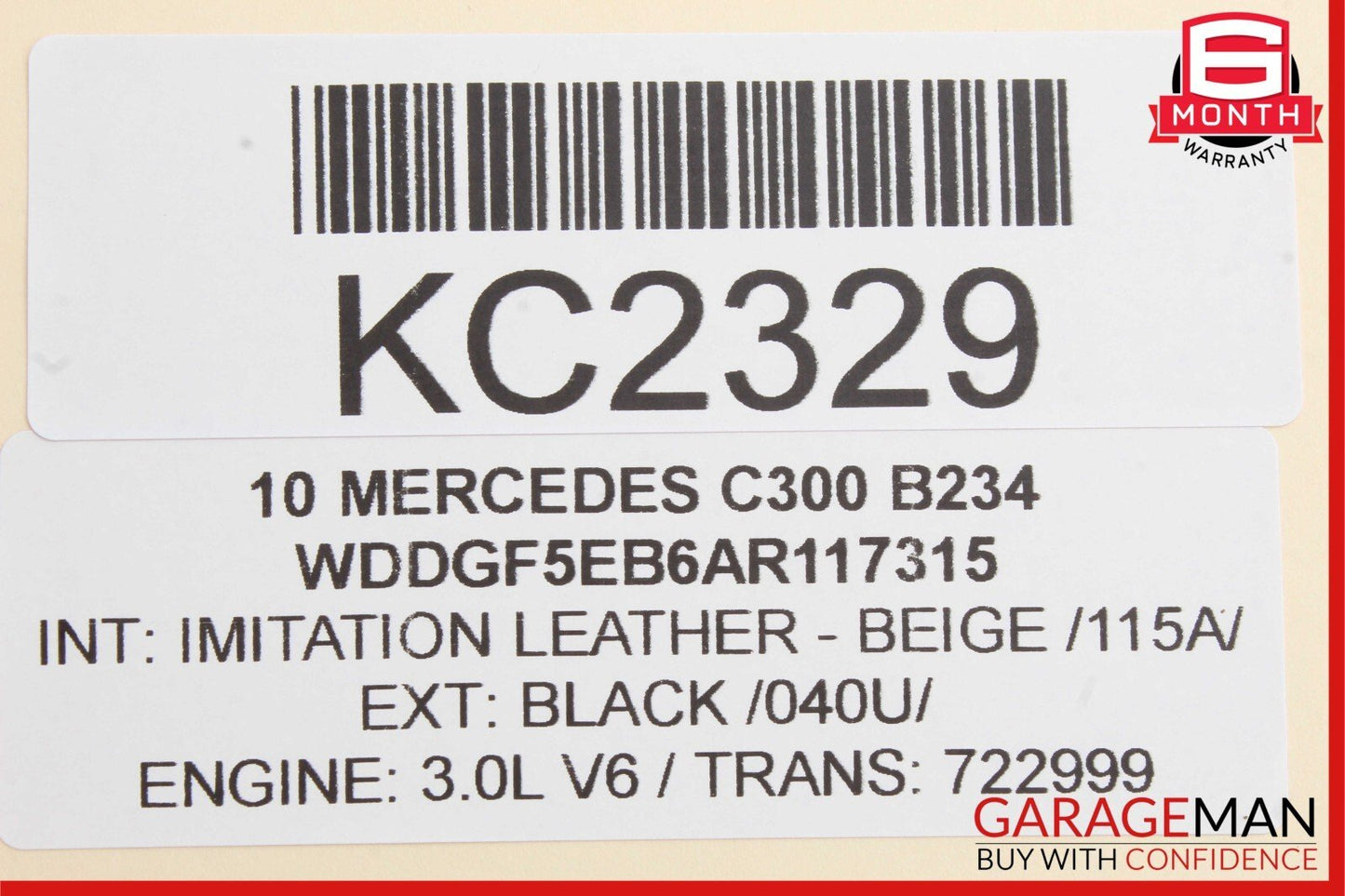 08-15 Mercedes W204 C300 C250 Trunk Lid Latch Lock Actuator 2047500185 OEM