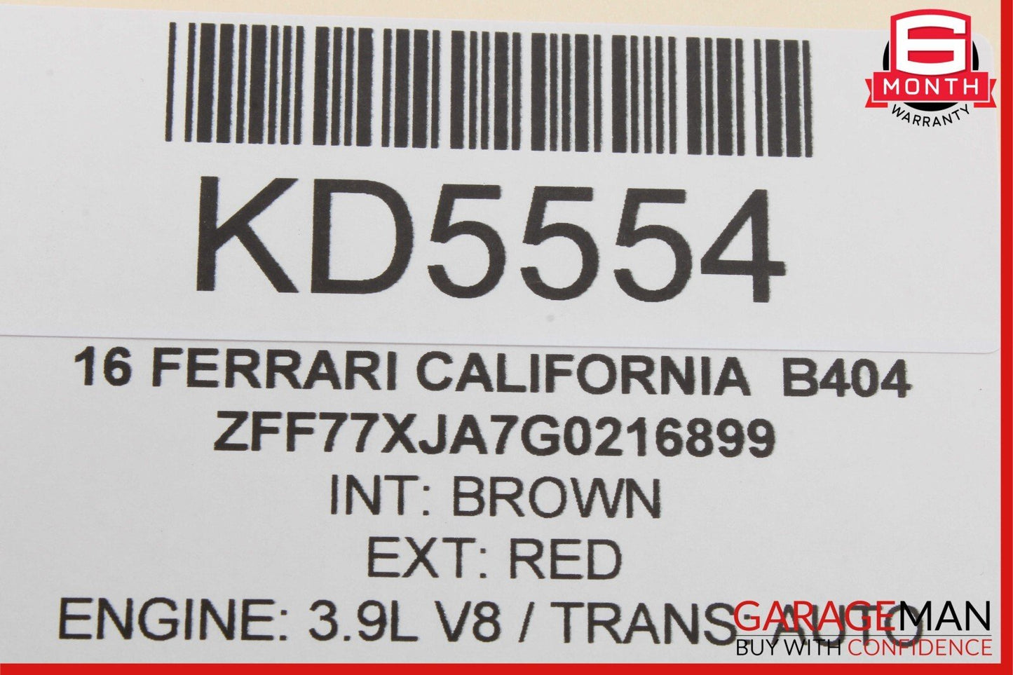15-18 Ferrari California T Front Left Under Dash Lower Knee Trim Panel Black