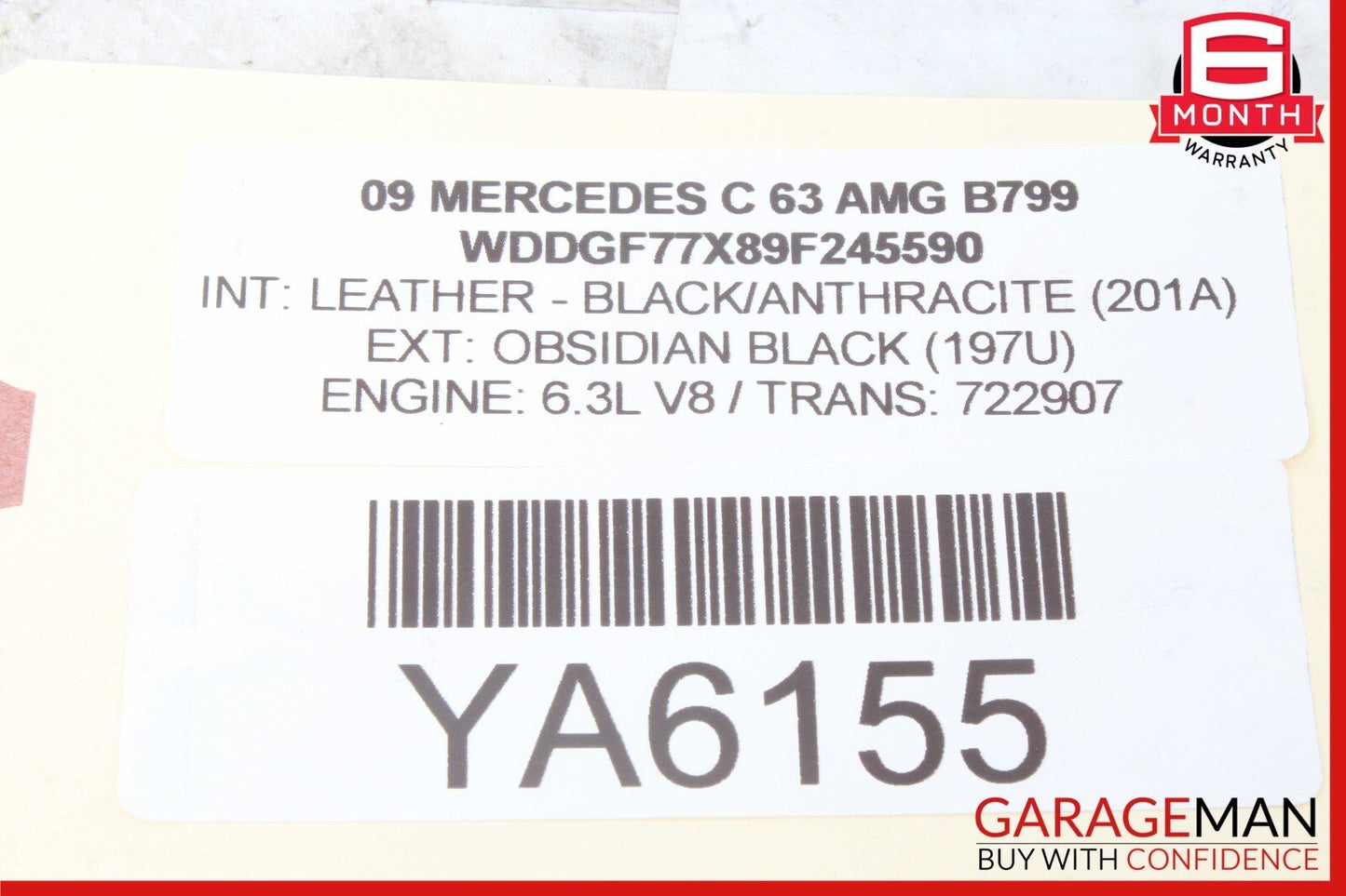 08-09 Mercedes W204 C63 AMG C350 Front Left Side Mirror Rear View Door OEM