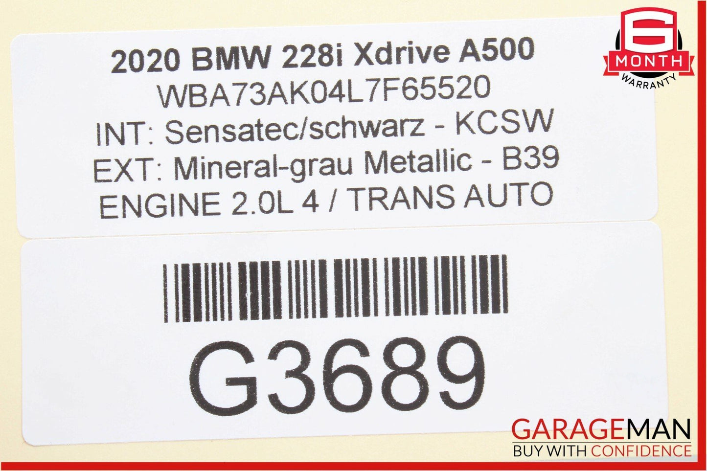 20-21 BMW 228i xDrive Rear Right & Left Side Brake Rotor Disc Set OEM