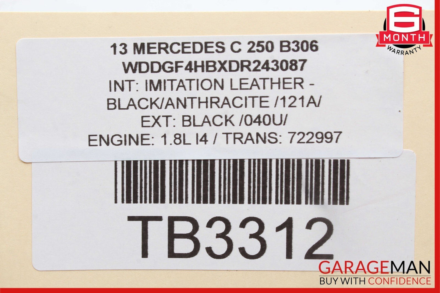 08-14 Mercedes W204 C250 Front Left Driver Side Suspension Upper Control Arm OEM
