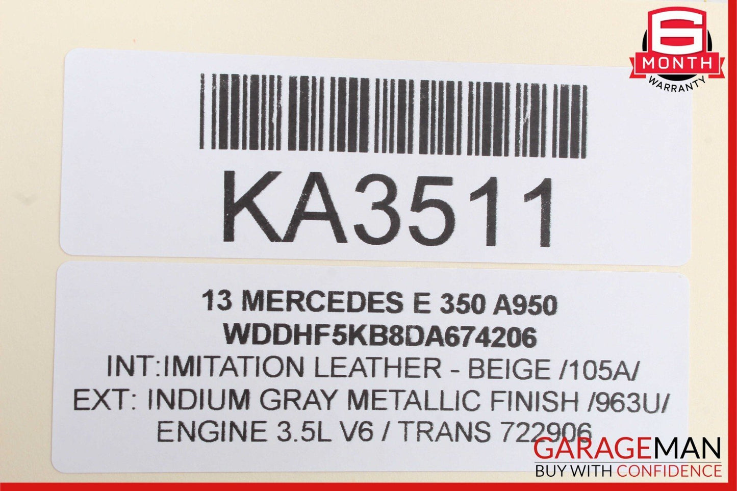 10-13 Mercedes W212 E350 Front Left Side Exterior Door Handle Keyless Go Gray