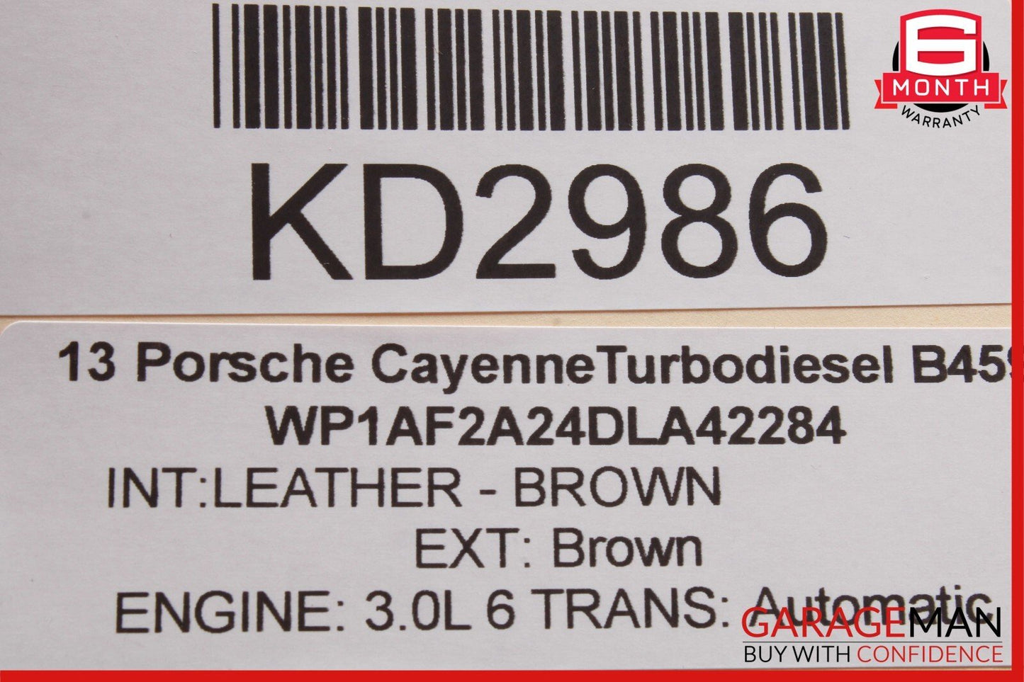 11-17 Porsche Cayenne 958 Front Right or Left Seat Headrest Head Rest OEM