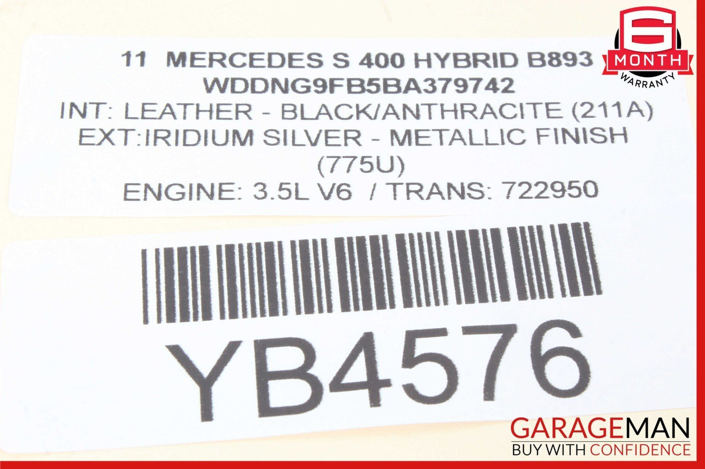 07-13 Mercedes W221 S400 Rear Left Exterior Door Handle Keyless Go OEM