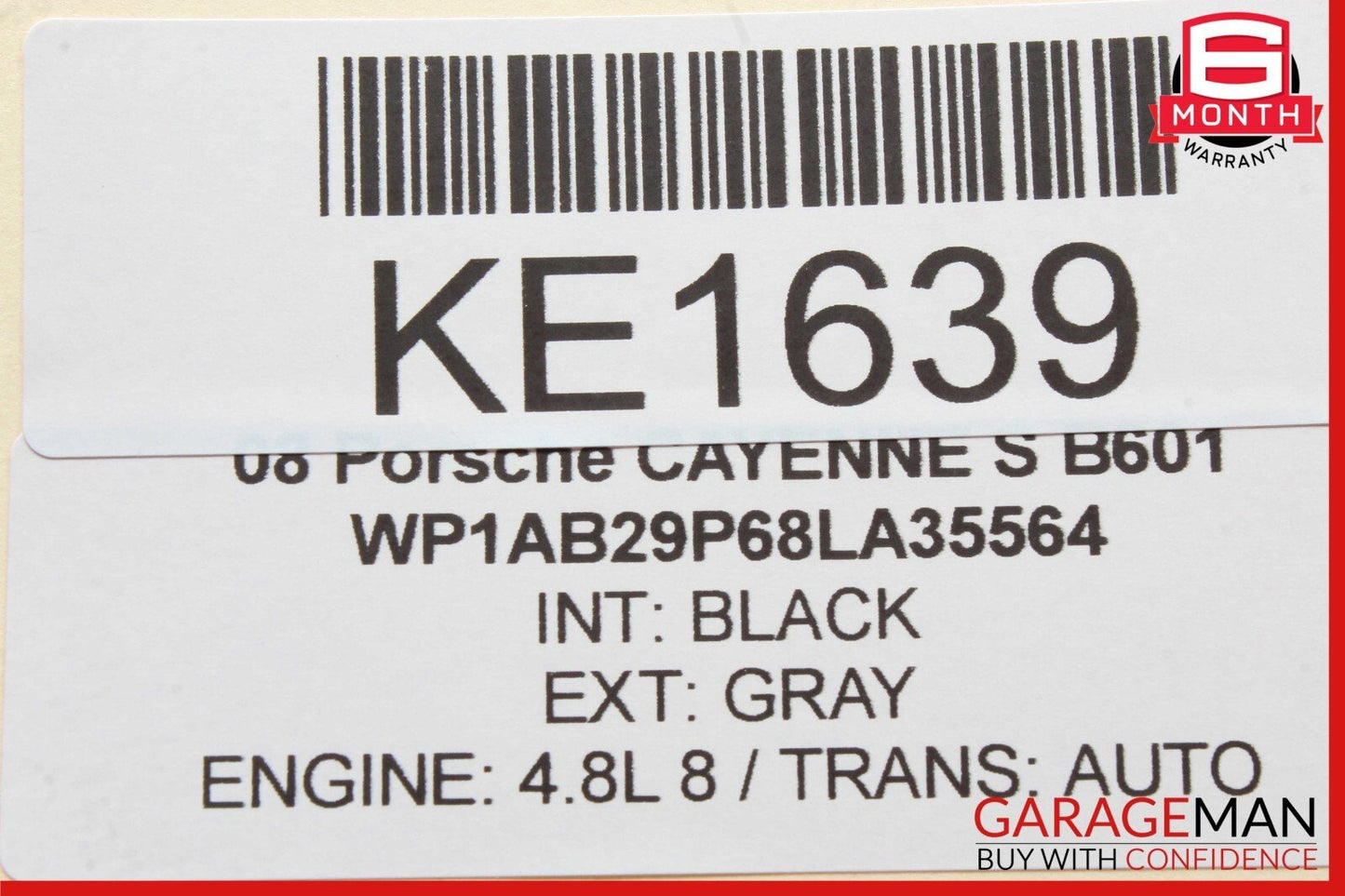 03-10 Porsche Cayenne S 957 Front Right Side Sunvisor Sun Visor Shade Black OEM