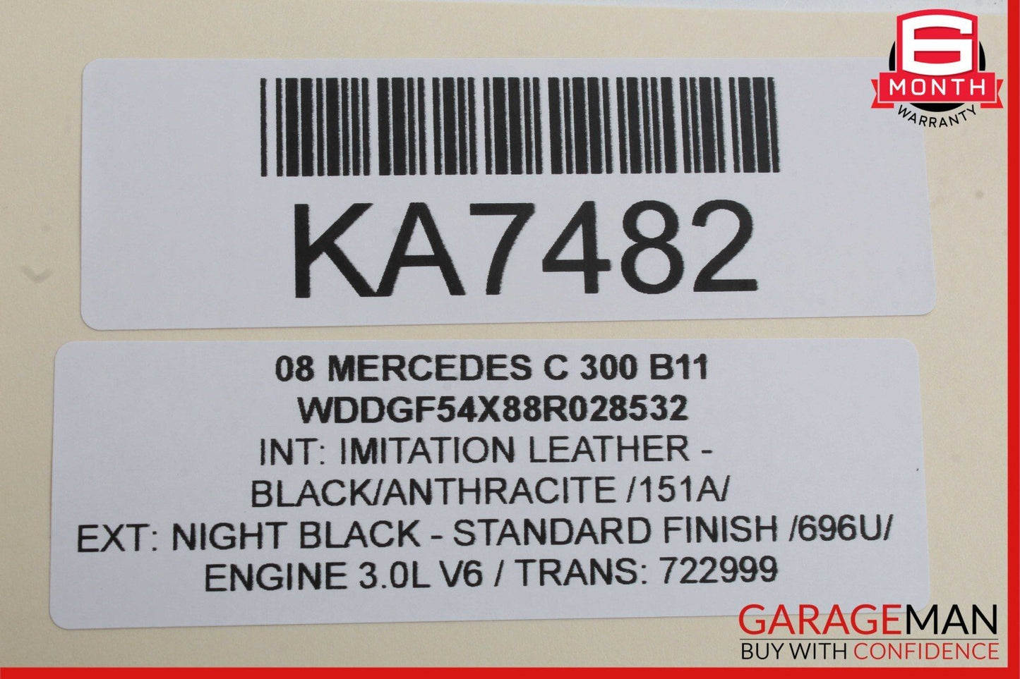 08-14 Mercedes W204 C300 Rear Left Driver Side Door Window Regulator Motor OEM